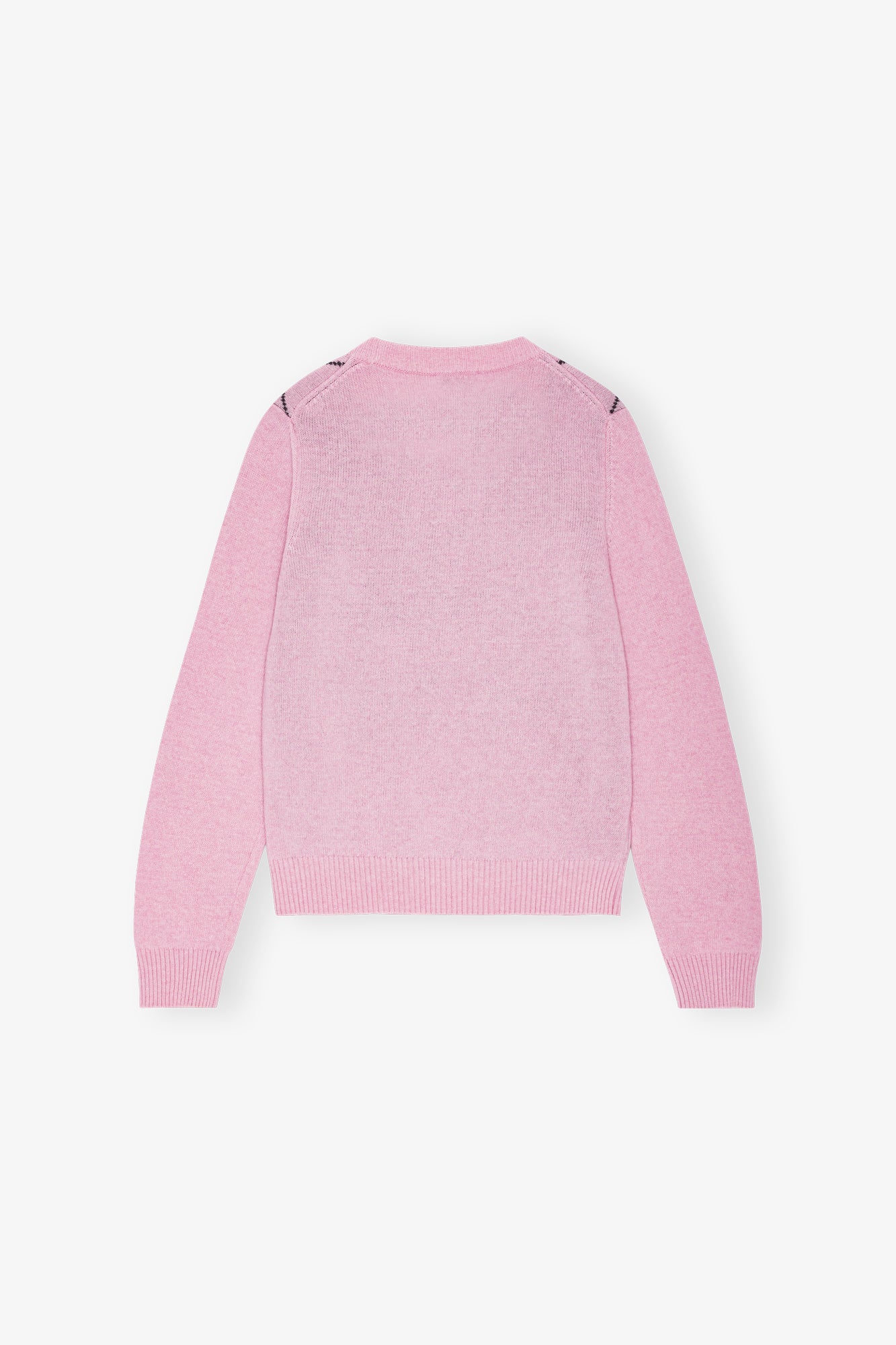 Graphic Wool Mix Bow Crewneck | Mauve Chalk - Image 2