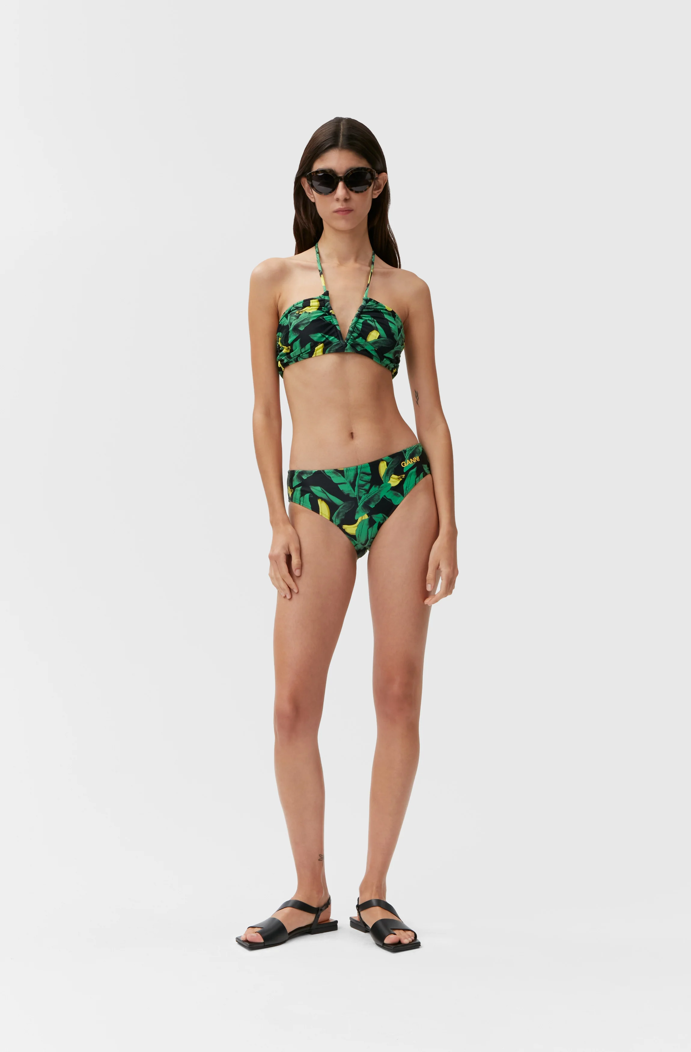 Halter Bikini Top | Banana Tree Black - Image 4