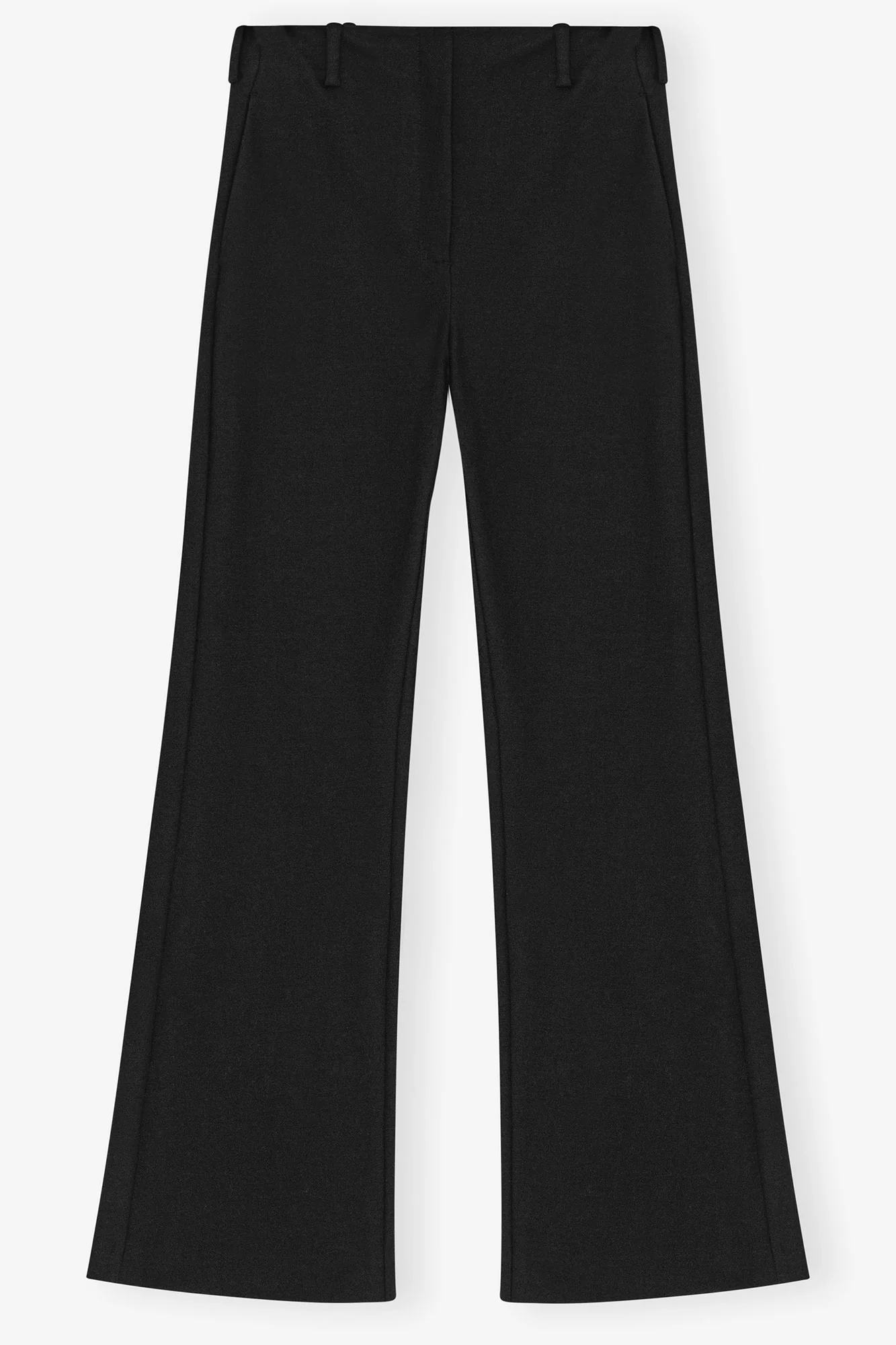 Heavy Cotton Tailoring Flared Trousers | Black
