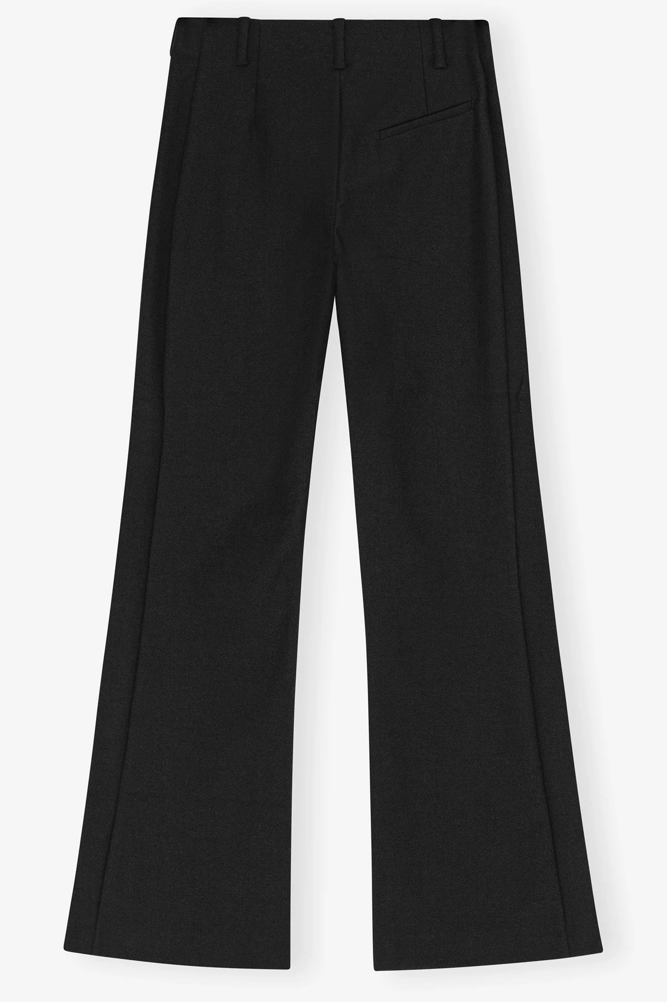 Heavy Cotton Tailoring Flared Trousers | Black - Image 2