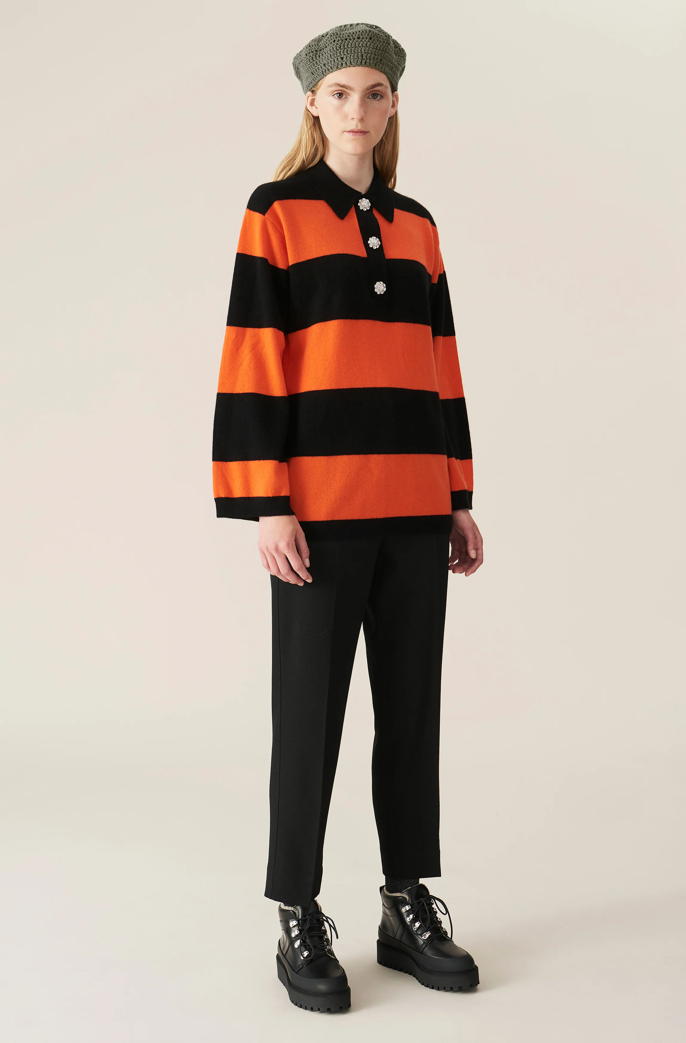 Heavy Crepe Trousers | Black - Image 2