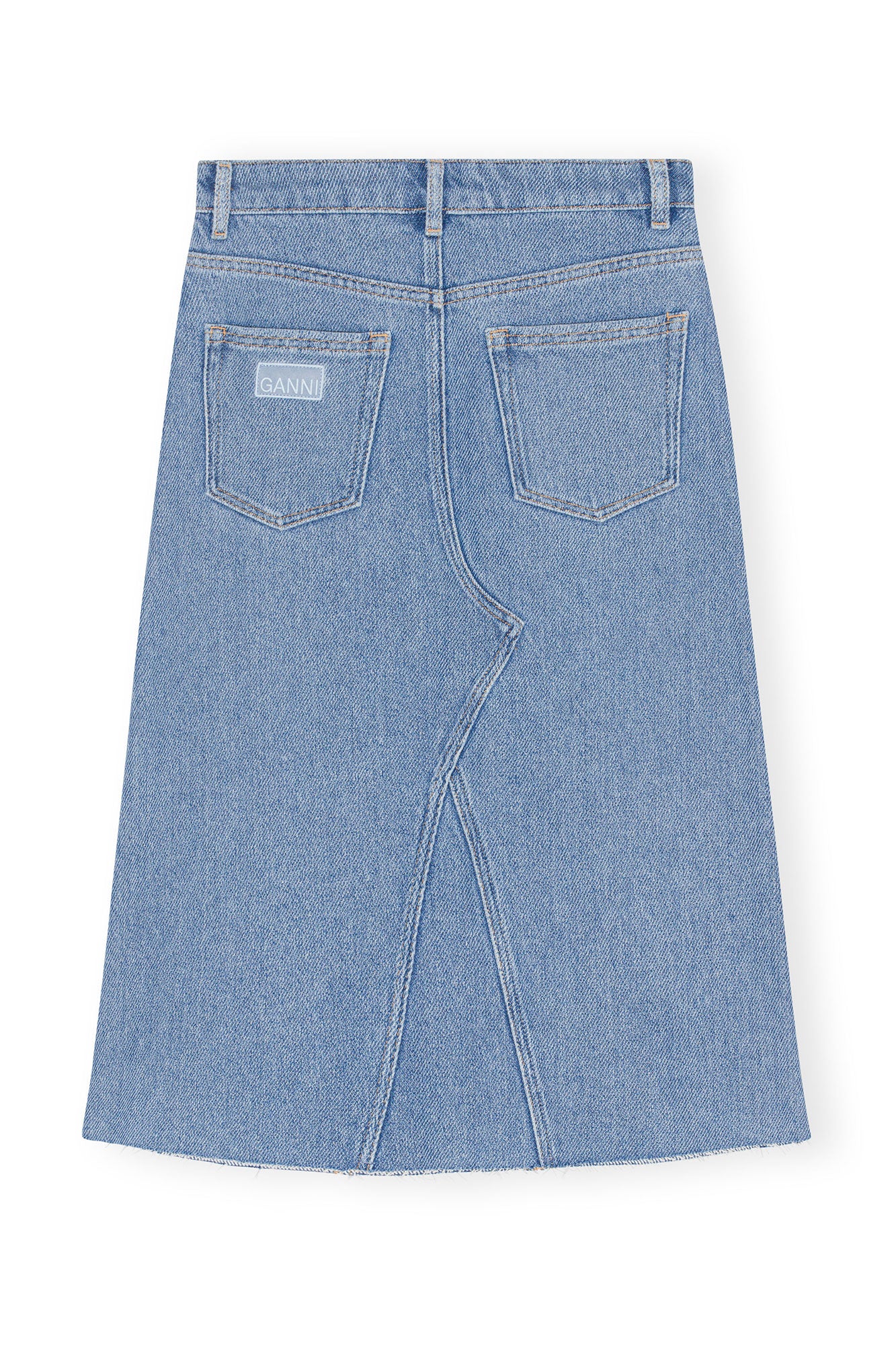 Heavy Denim Midi Skirt | Light Blue Stone - Image 2