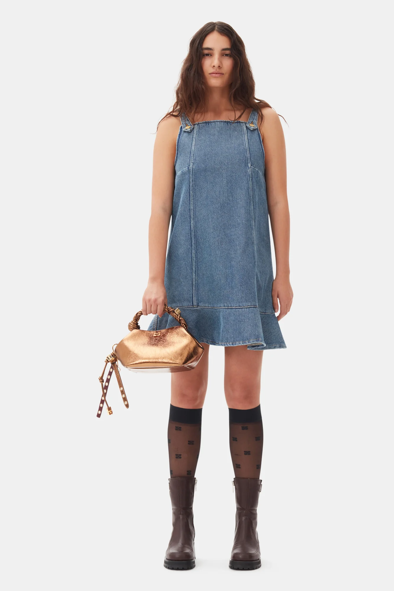 Heavy Denim Mini Dress | Tint Wash - Image 3