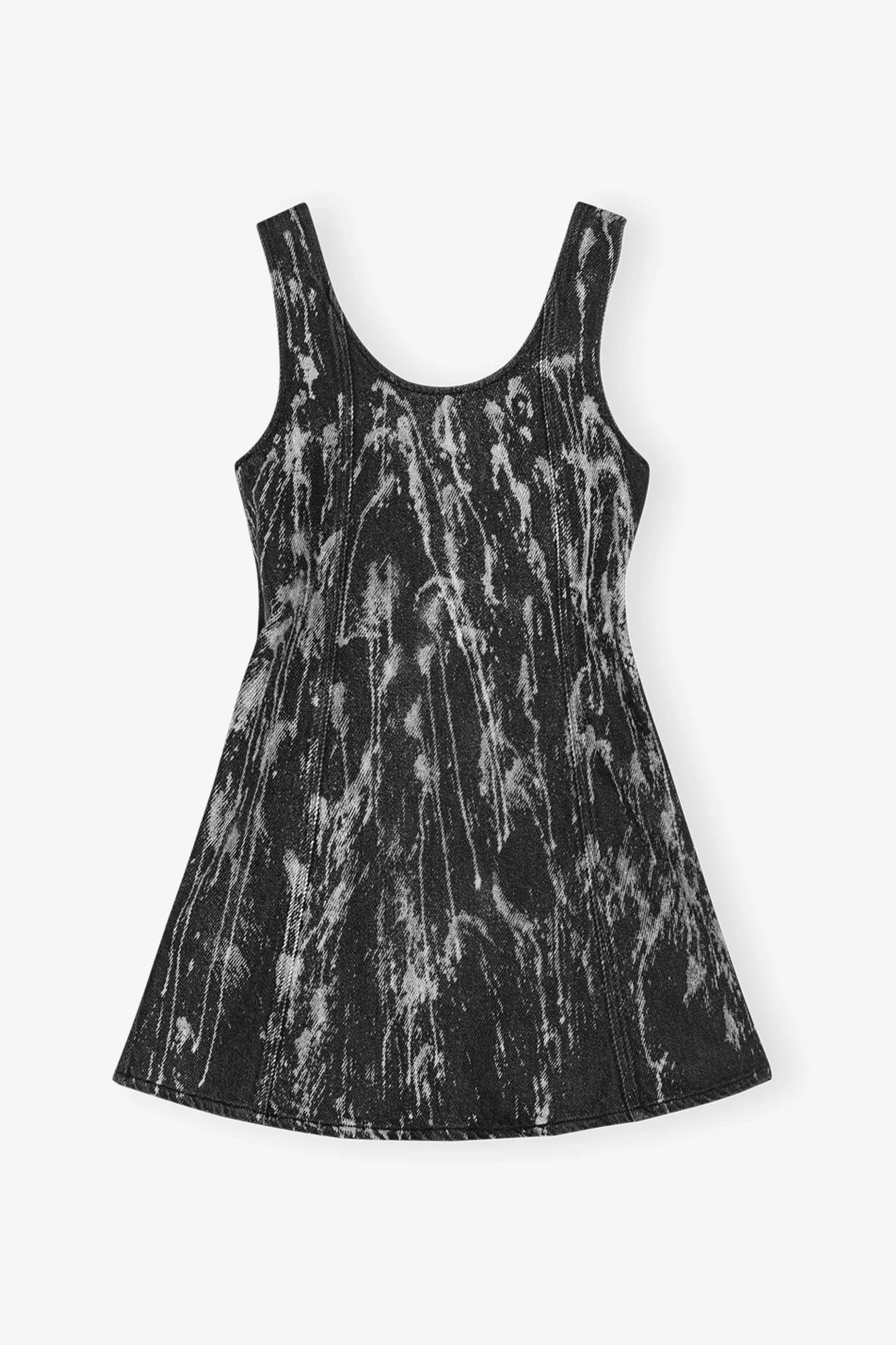 Heavy Denim Mini Dress | Washed Black/Black - Image 2
