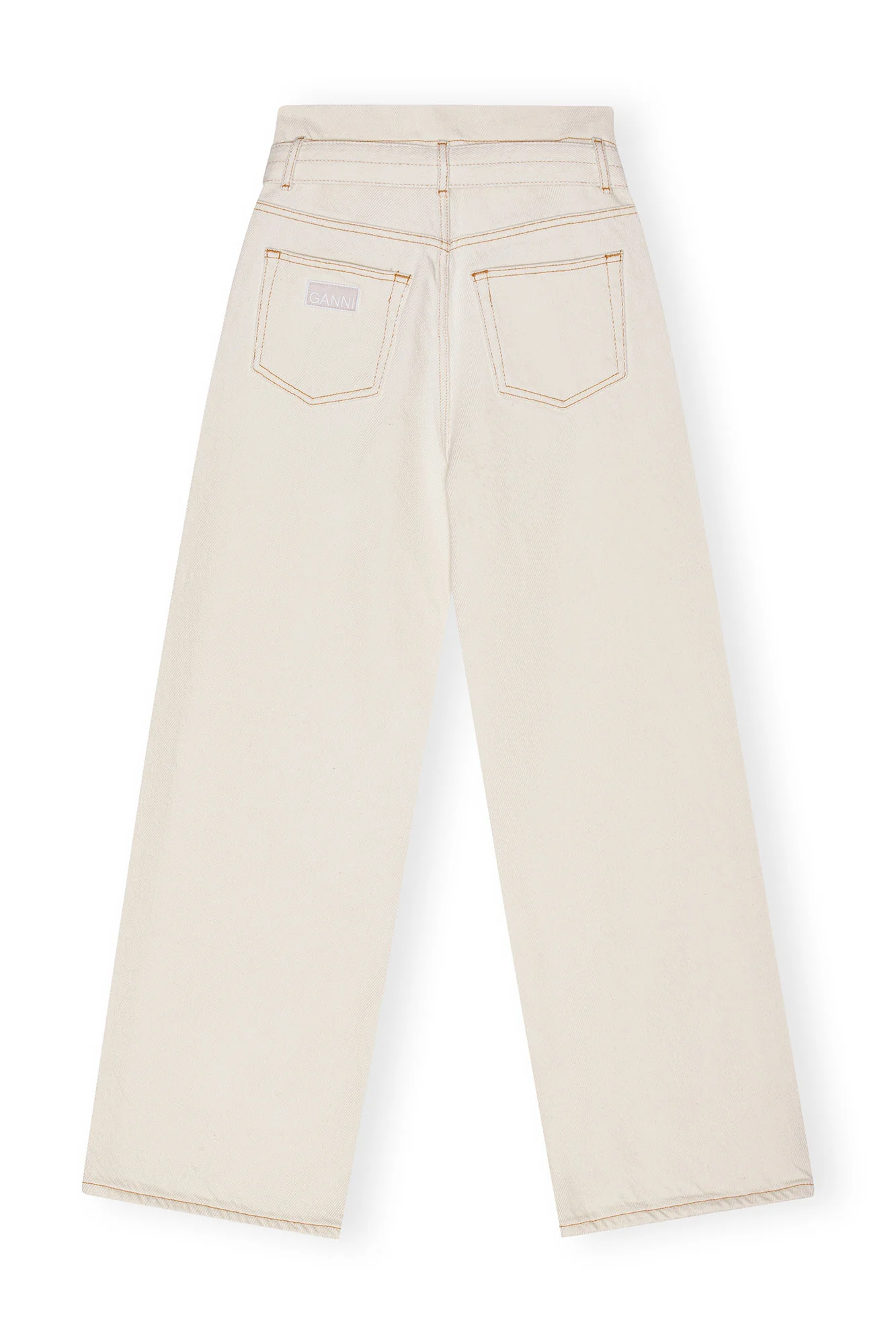 Heavy Denim Paperbag Jeans | Egret - Image 2