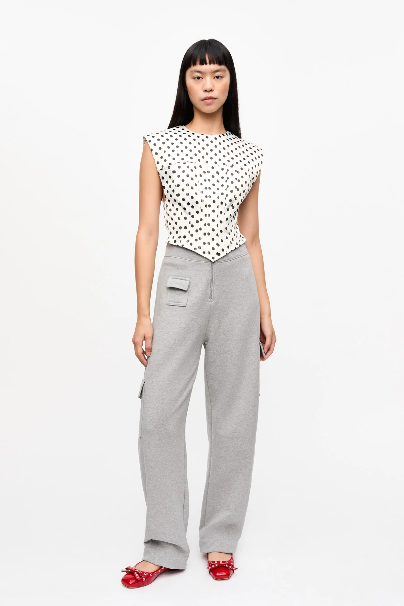 Heavy Terry Curved Trousers | Paloma Melange - Image 3