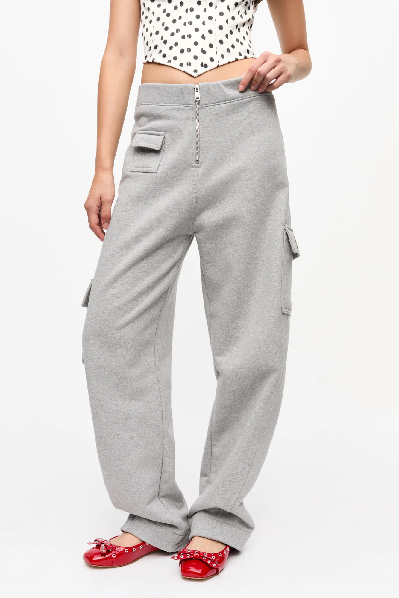 Heavy Terry Curved Trousers | Paloma Melange - Image 4