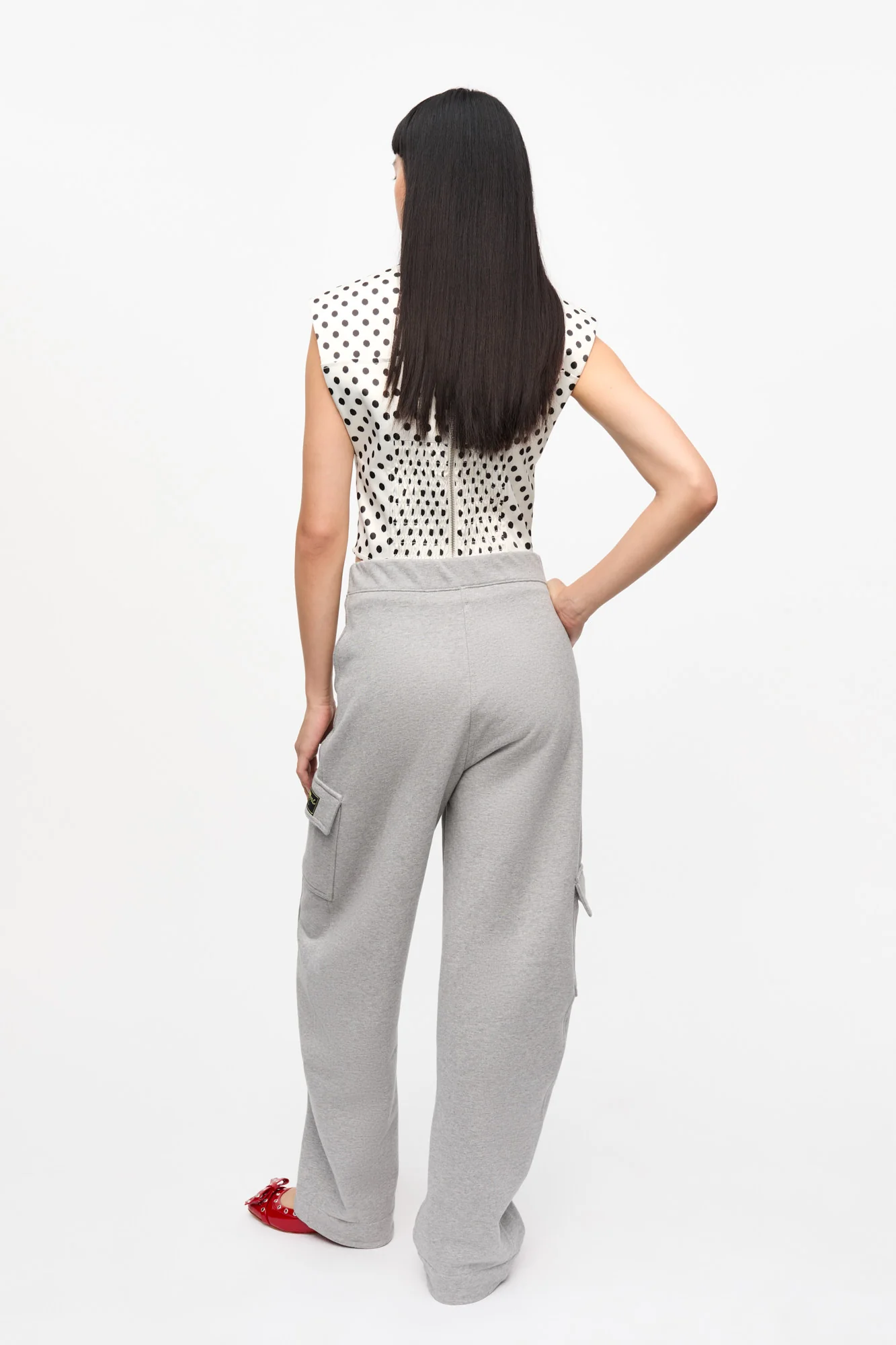 Heavy Terry Curved Trousers | Paloma Melange - Image 8