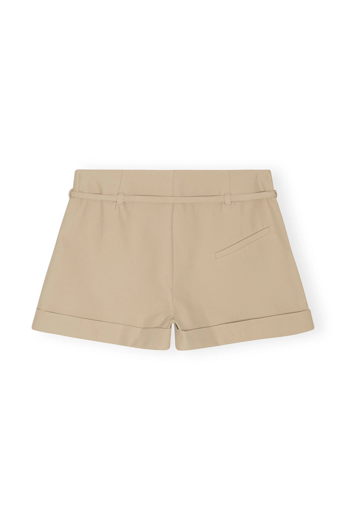 Heavy Twill Belt Shorts | Pale Khaki - Image 2