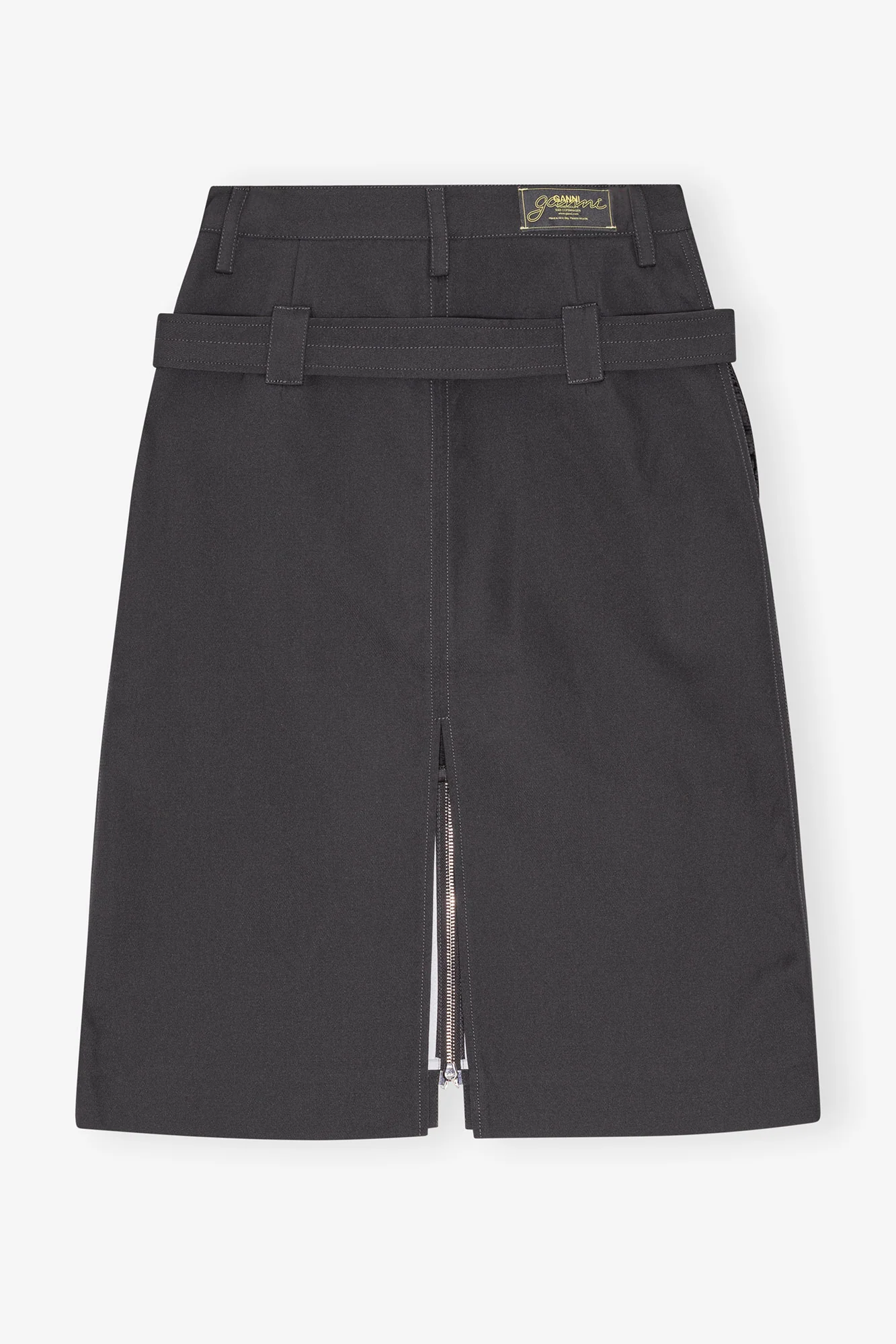 Heavy Twill Midi Skirt | Phantom - Image 2