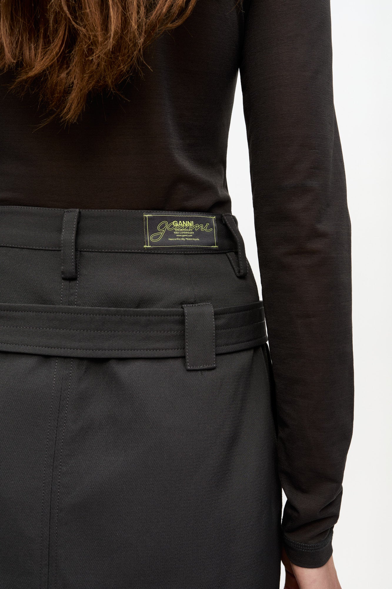 Heavy Twill Midi Skirt | Phantom - Image 7
