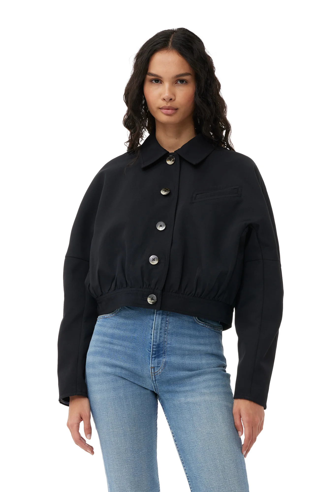 Heavy Twill Short Jacket | Black - Image 3