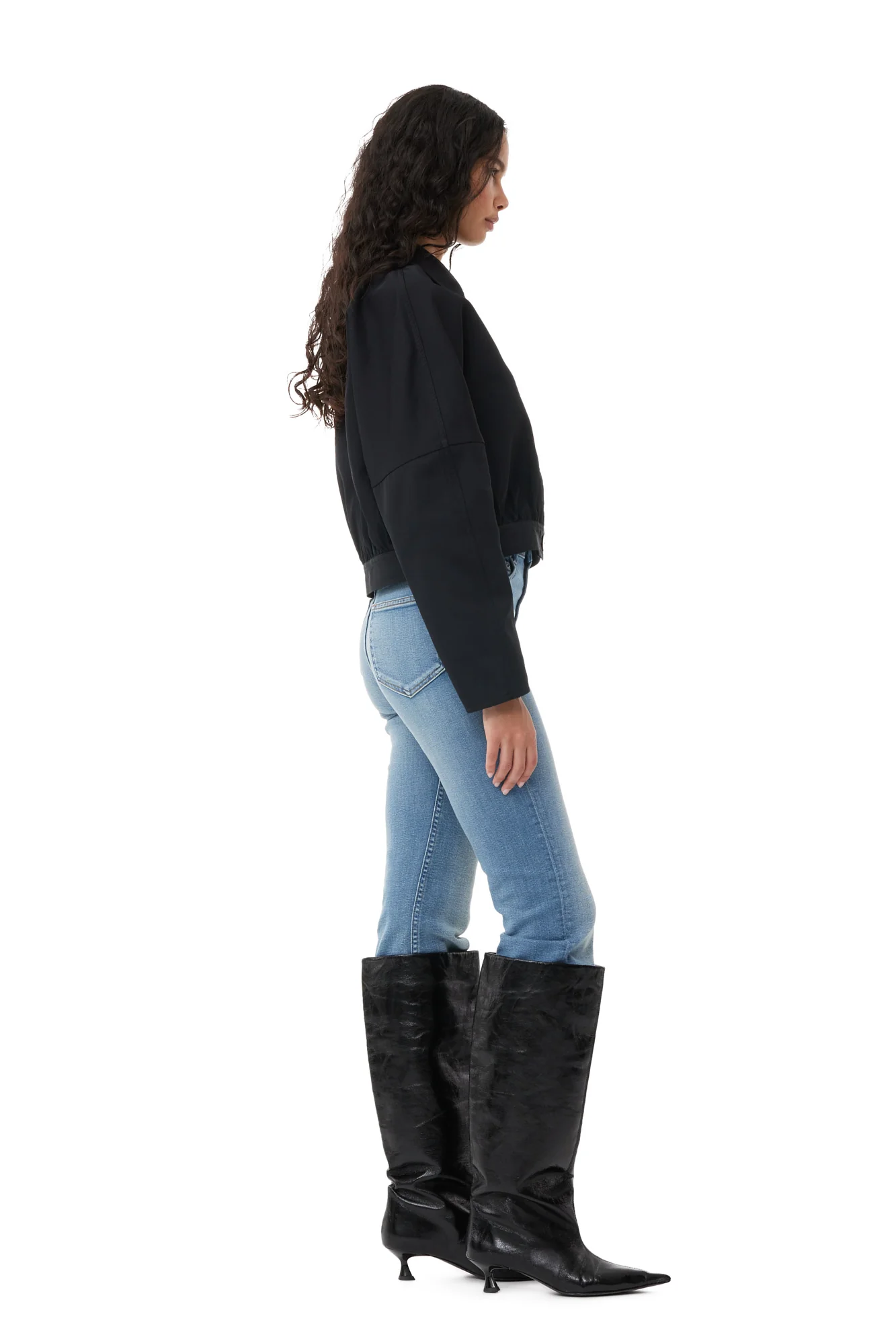 Heavy Twill Short Jacket | Black - Image 6