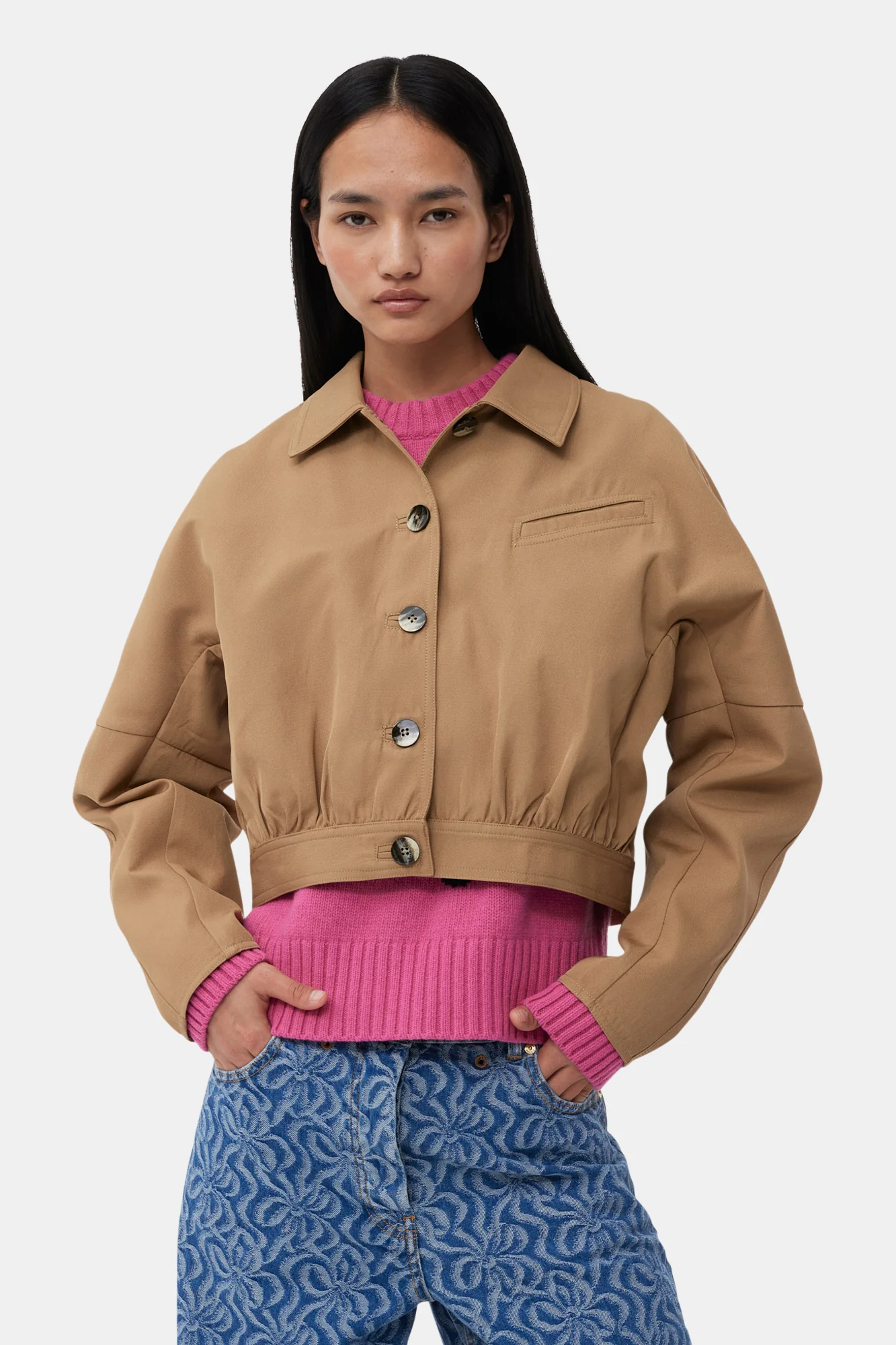 Heavy Twill Short Jacket | Tiger's Eye