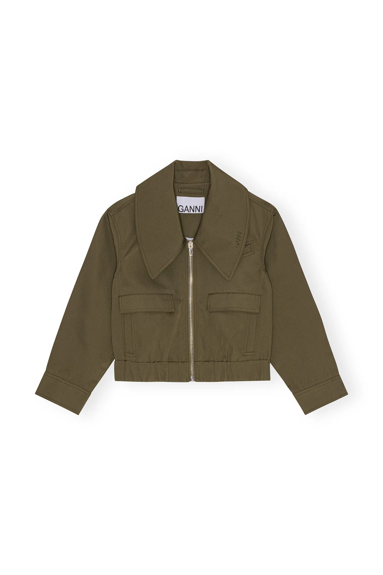 Heavy Twill Wide Collar Short Jacket | Kalamata