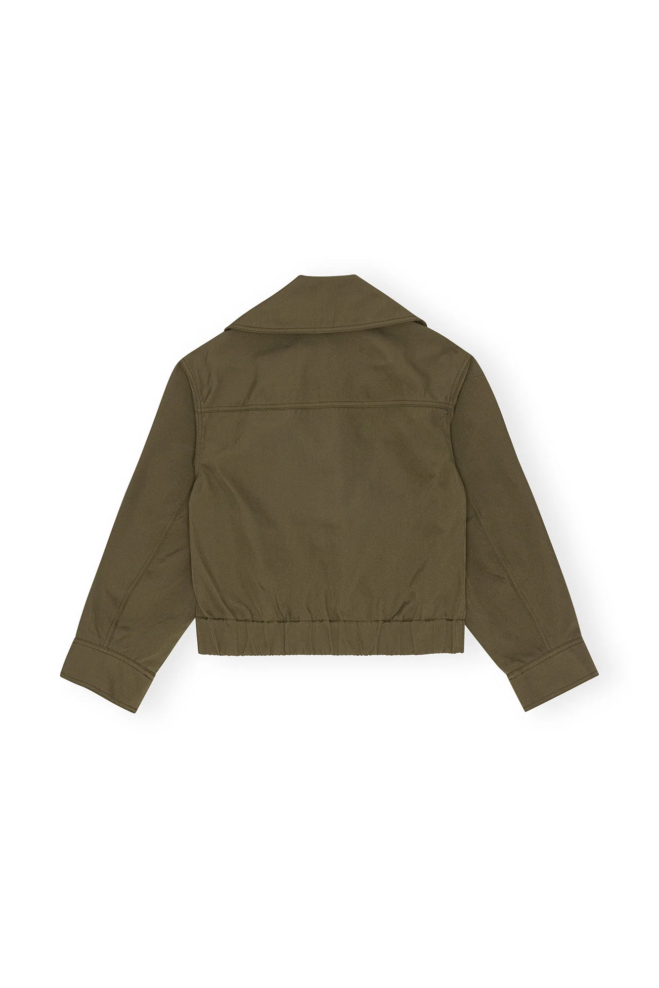 Heavy Twill Wide Collar Short Jacket | Kalamata - Image 2