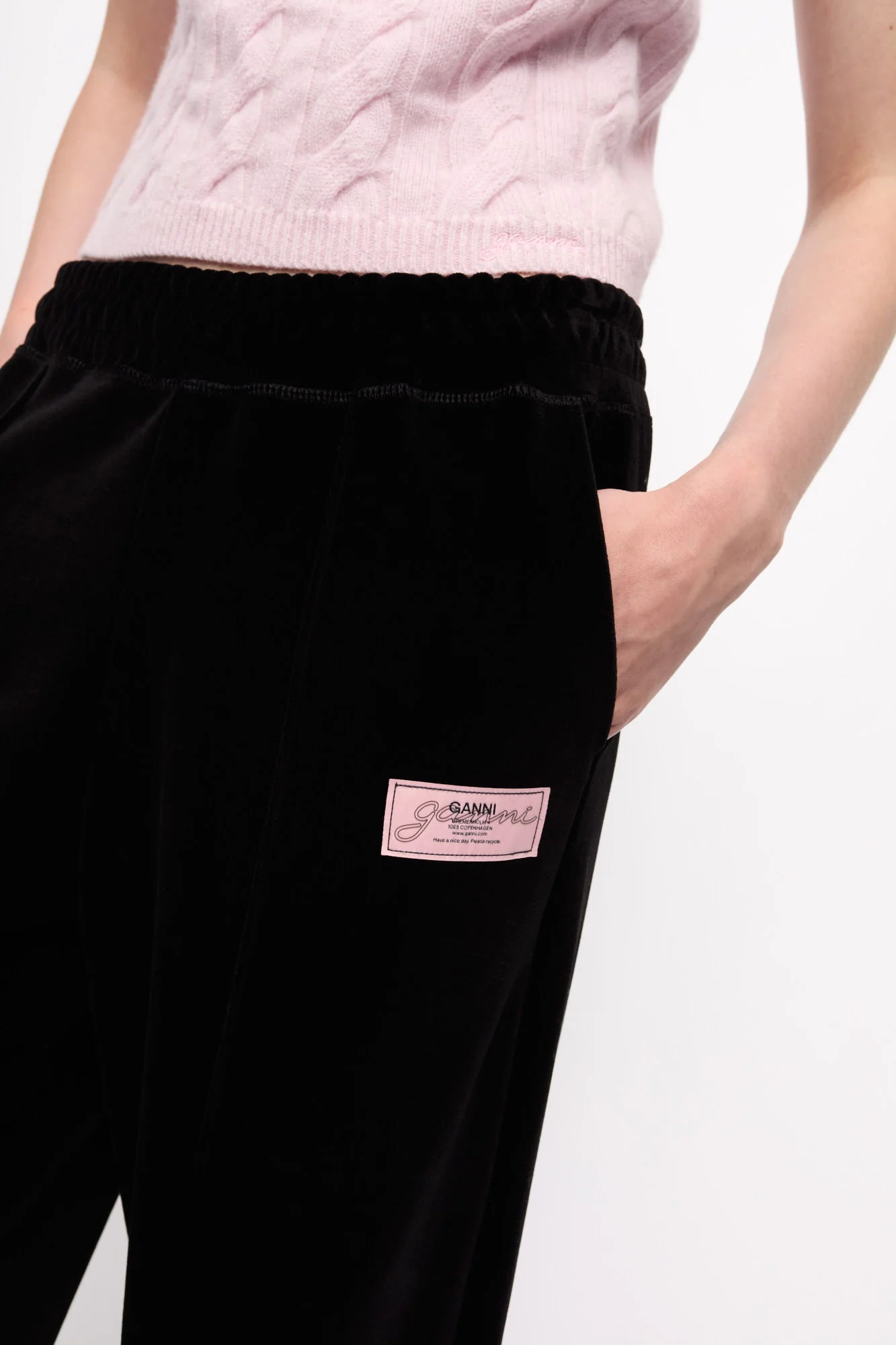 Heavy Velour Pants | Black - Image 6