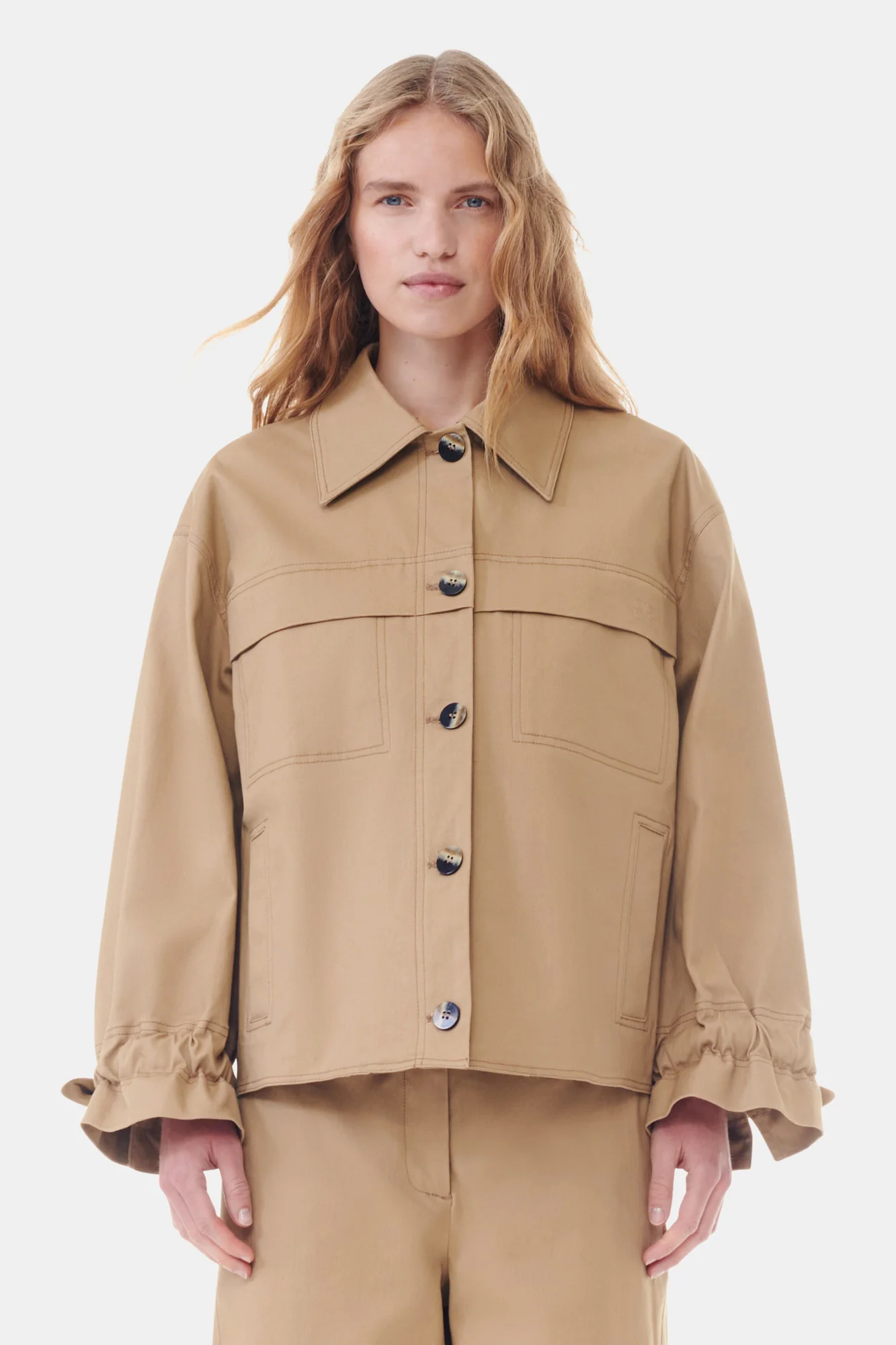 Herringbone Canvas Jacket | Tiger's Eye - Image 3