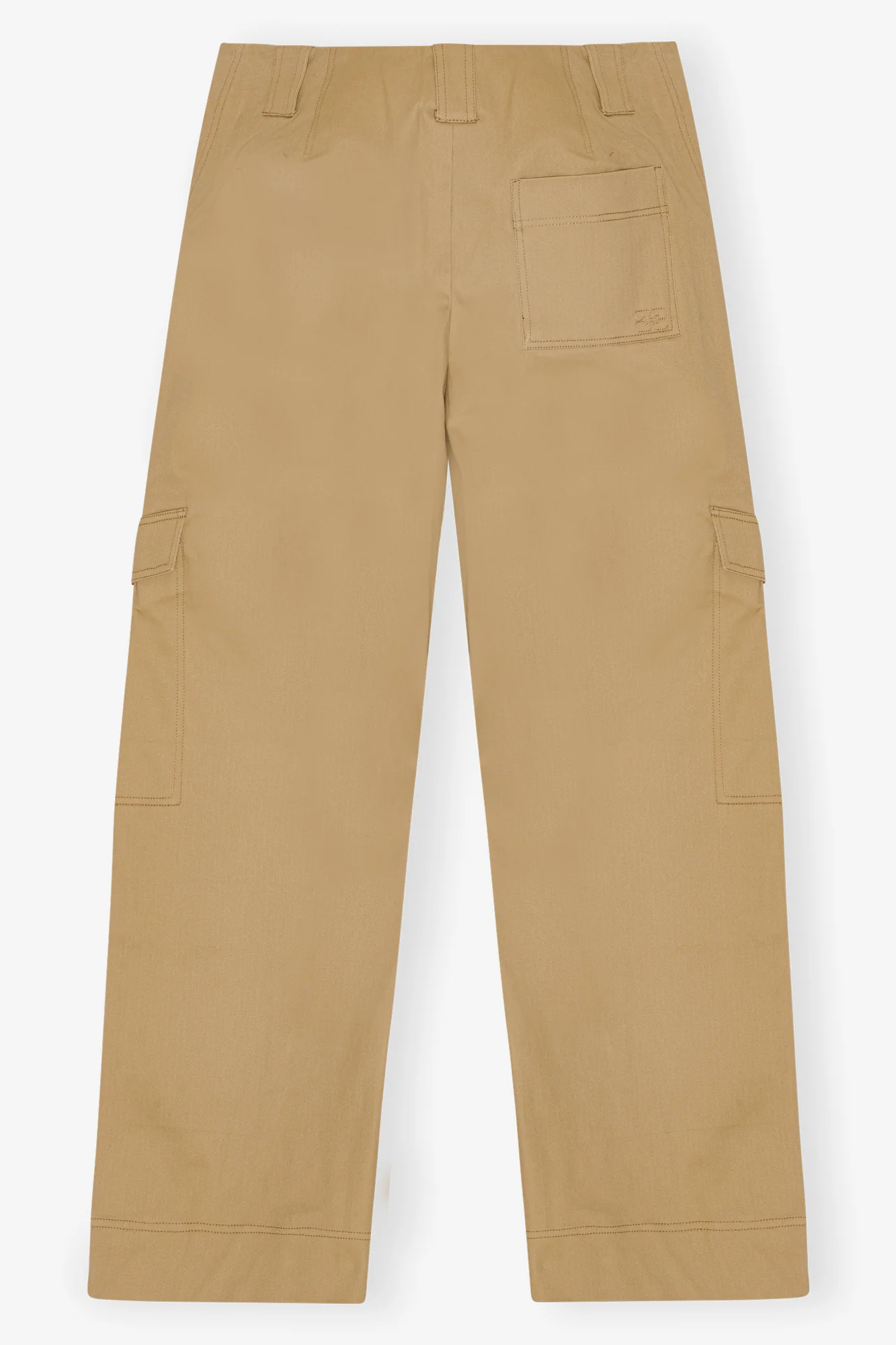 Herringbone Canvas Mid Waist Trousers | Tiger's Eye - Image 2