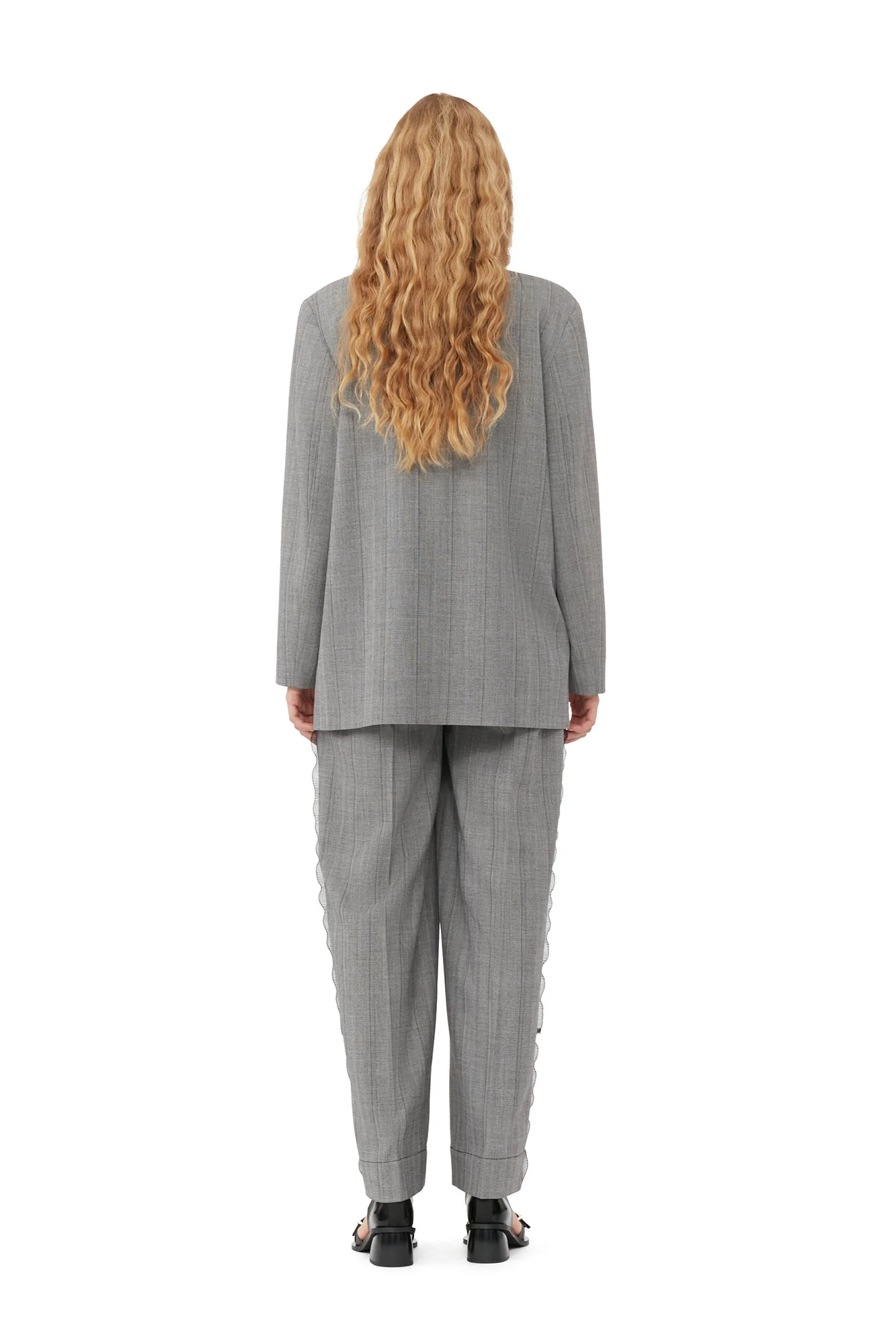 Herringbone Suiting Blazer | Frost Gray - Image 5