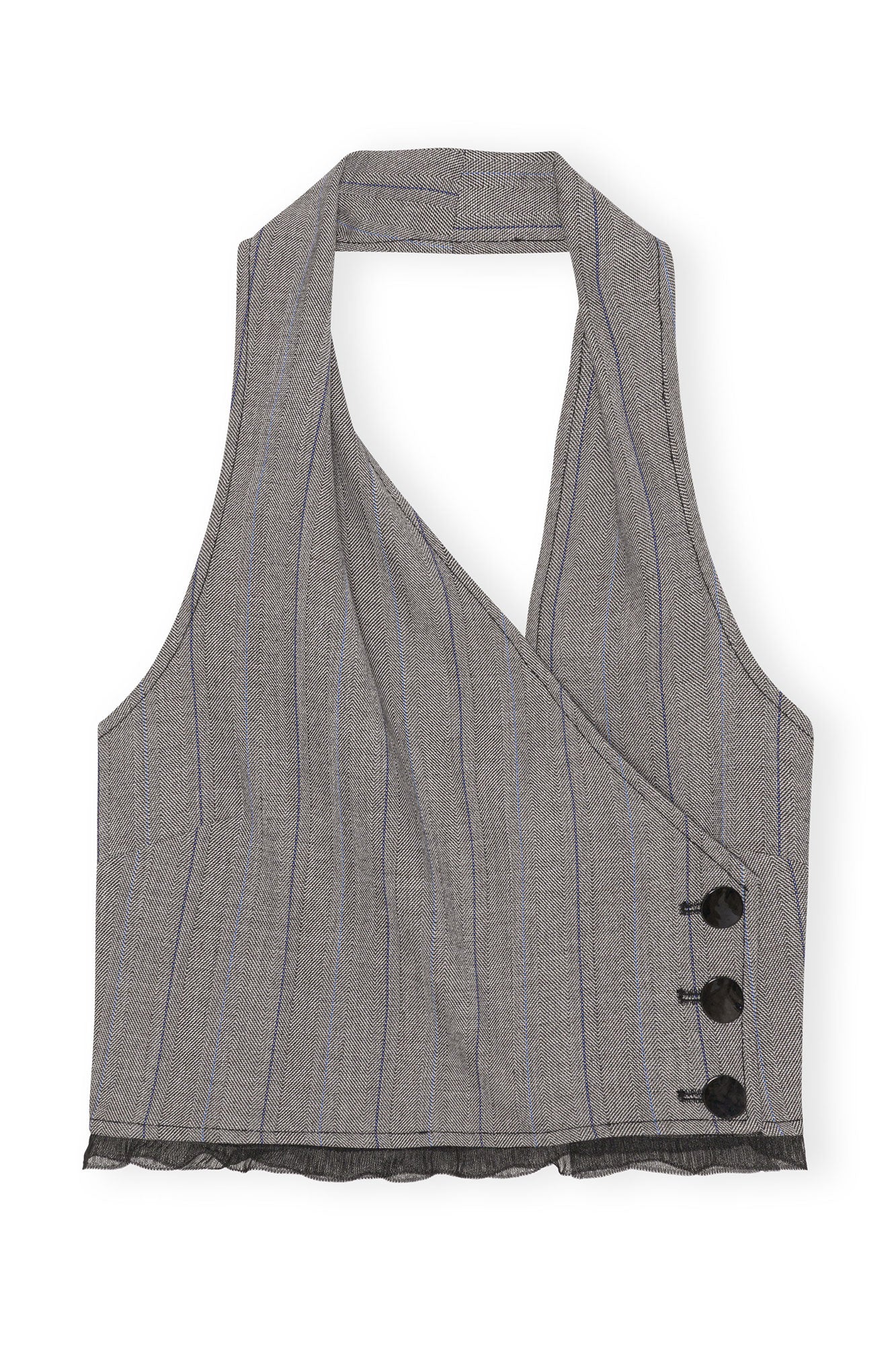 Herringbone Suiting Vest | Frost Gray