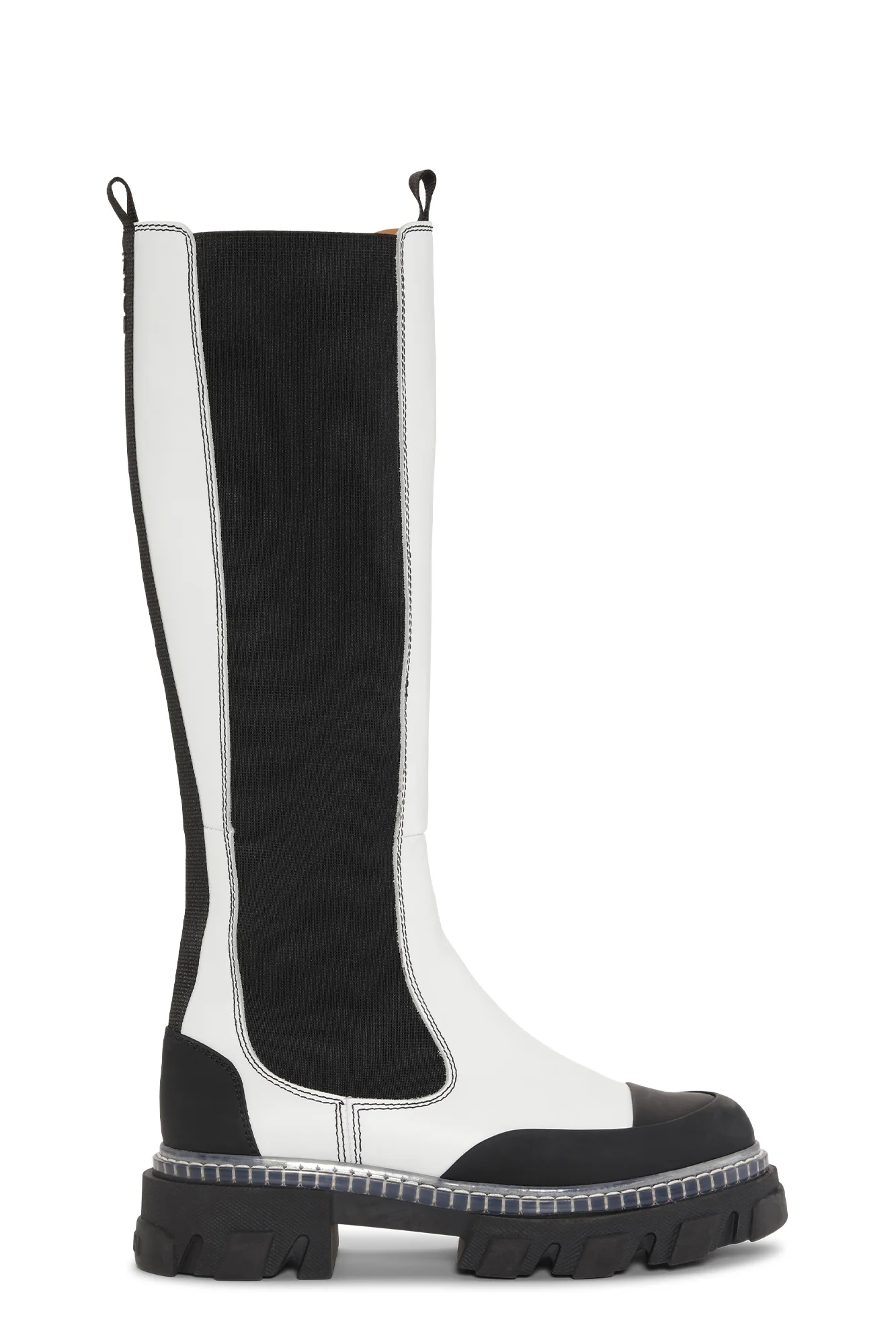 High Chelsea Boots | Egret