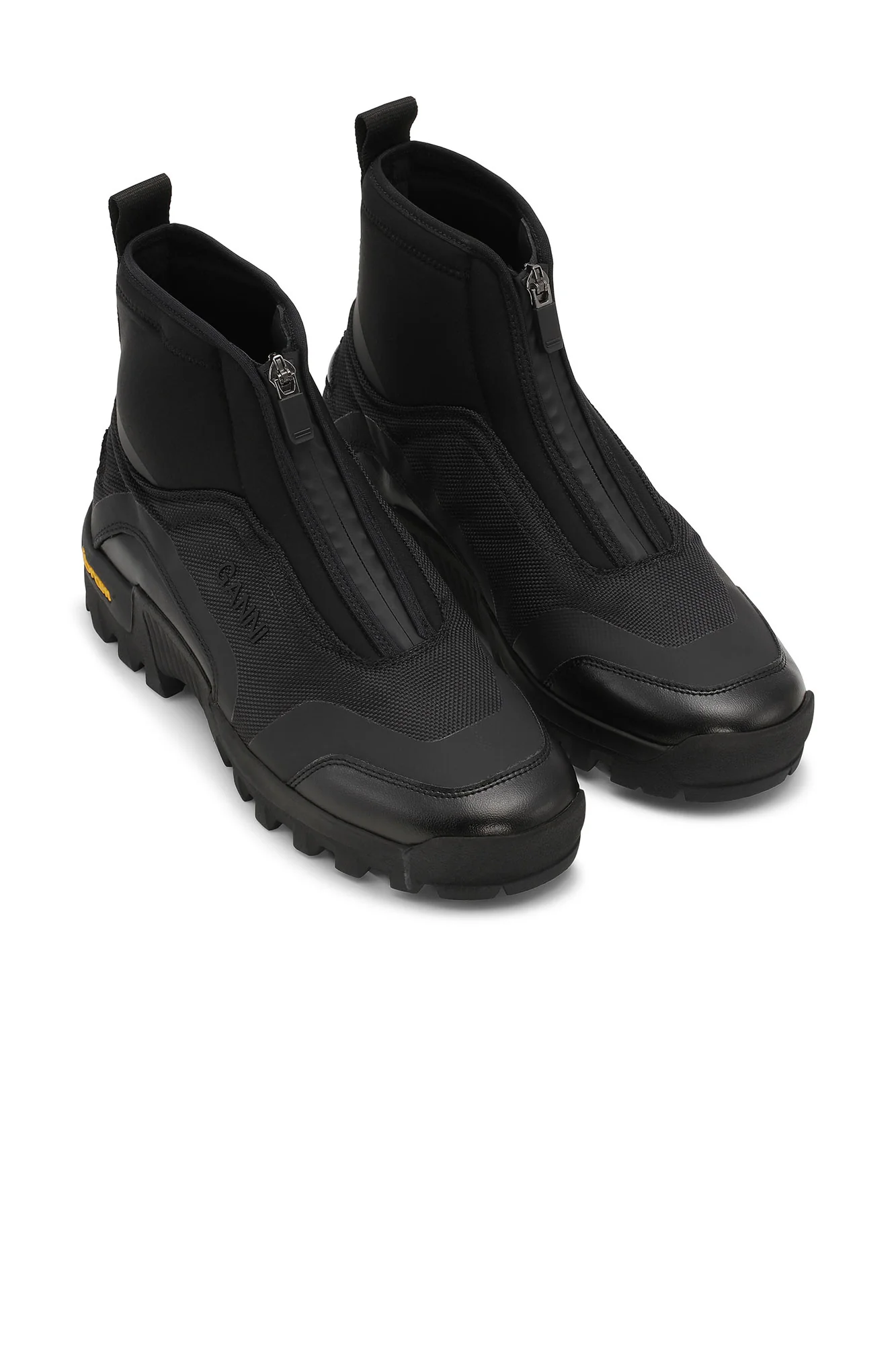 High Top Zip Sneakers | Black - Image 3