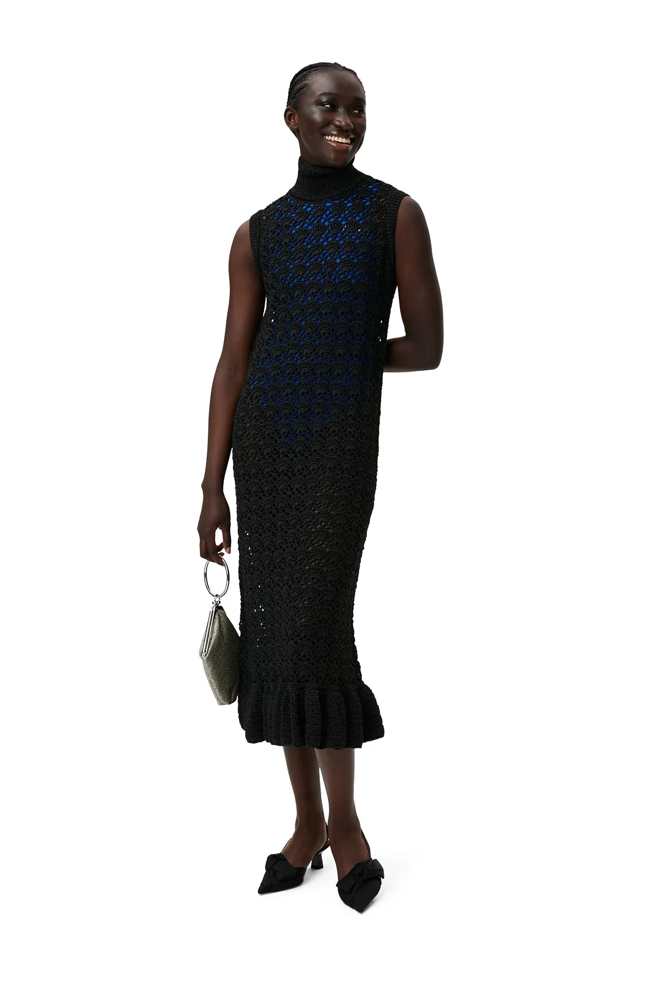 Highneck Dress | Black - Image 3