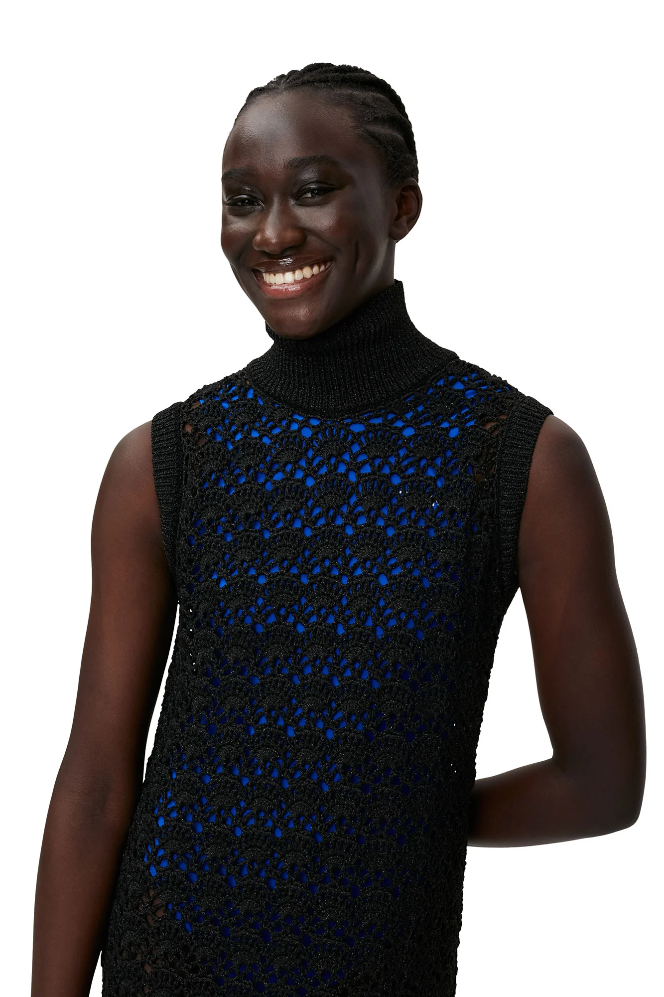 Highneck Dress | Black - Image 5