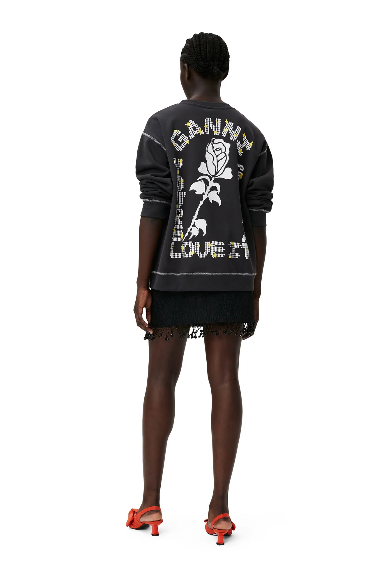 Isoli Dark Rose Relaxed Sweatshirt | Phantom - Image 4
