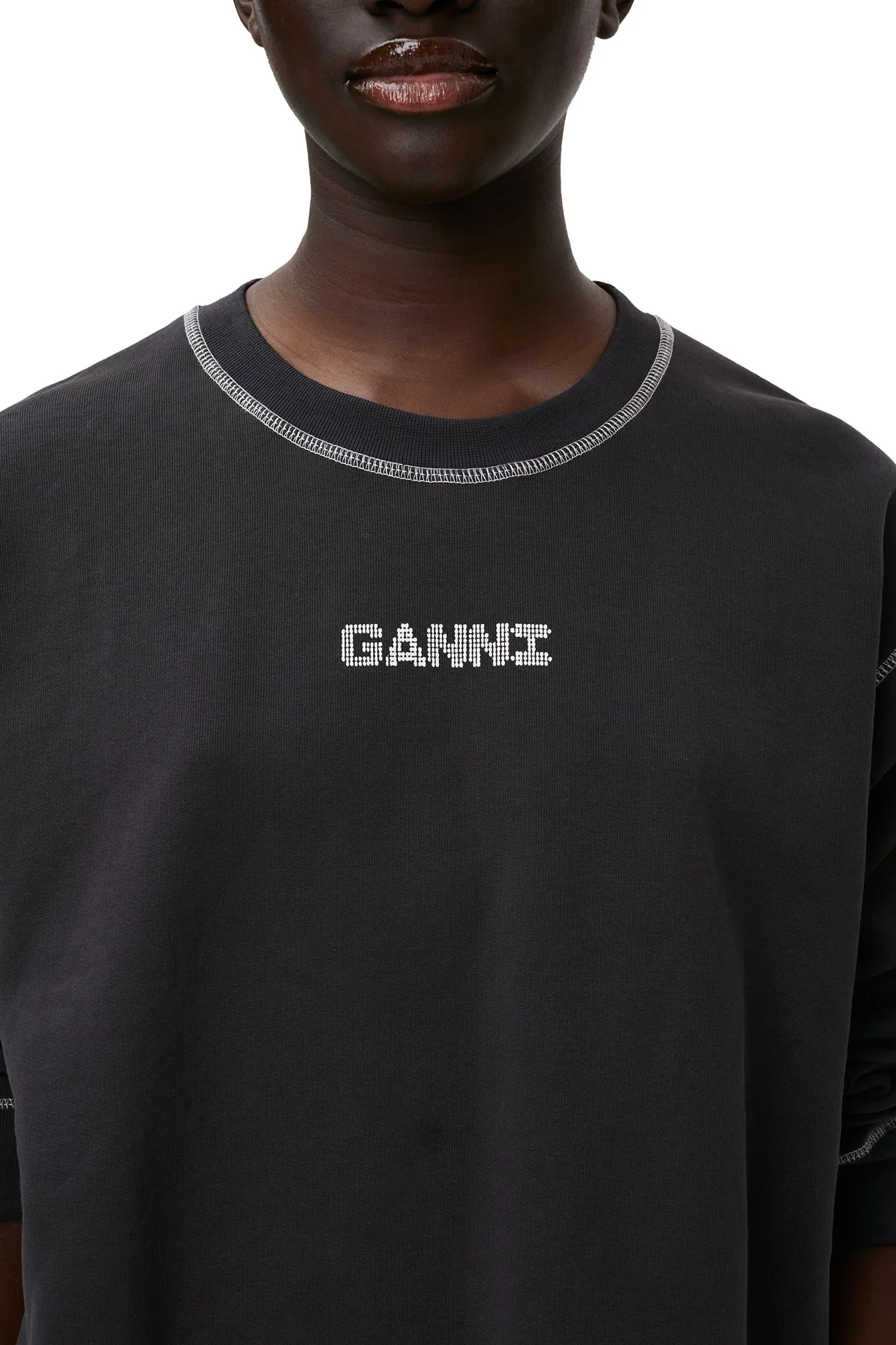 Isoli Dark Rose Relaxed Sweatshirt | Phantom - Image 6