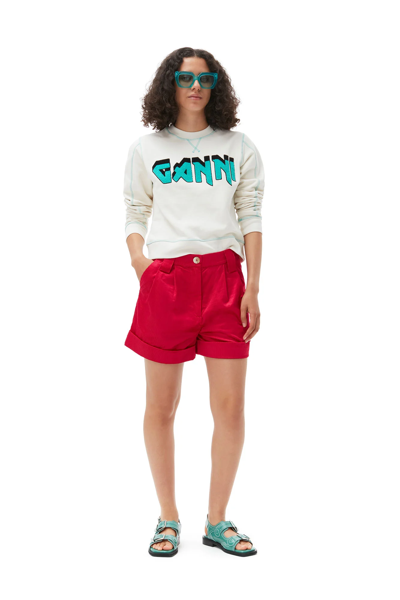 Isoli Ganni Rock Sweatshirt | Egret - Image 3