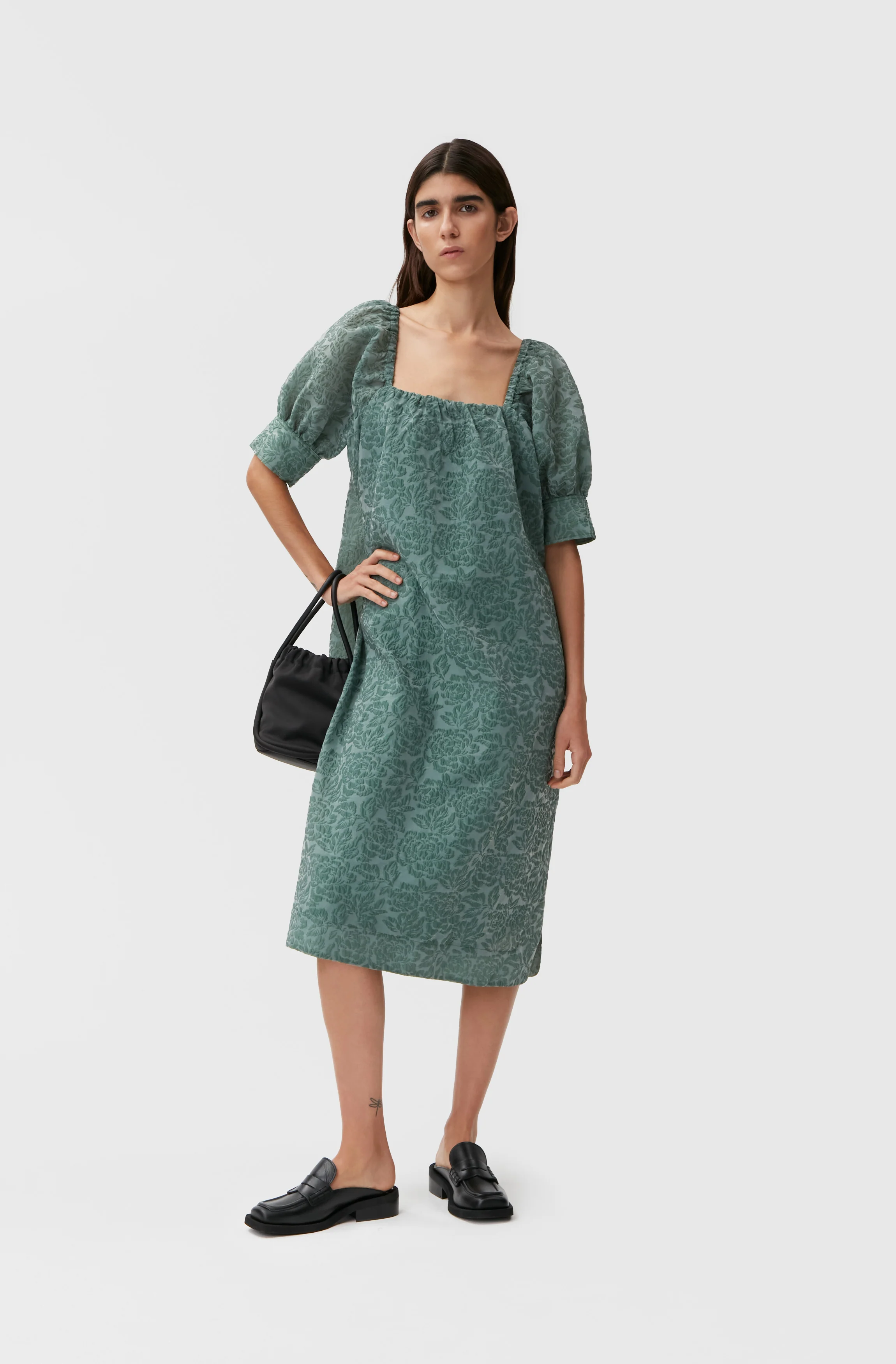 Jacquard Midi Dress | Myrtle - Image 2