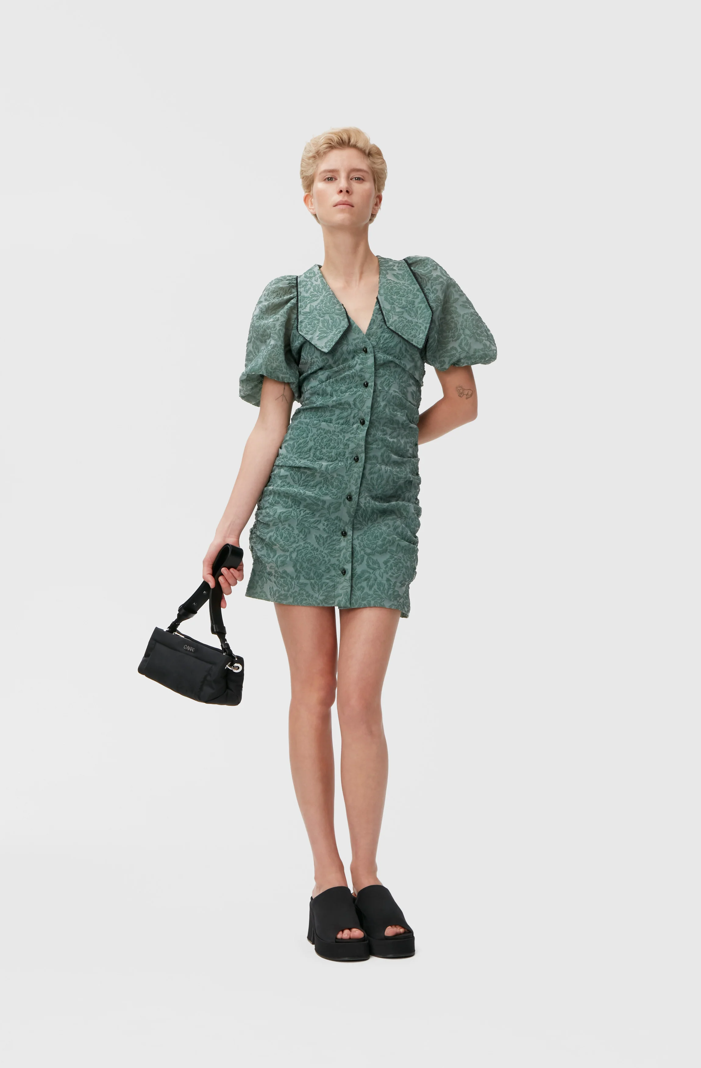 Jacquard Mini Dress | Myrtle - Image 2