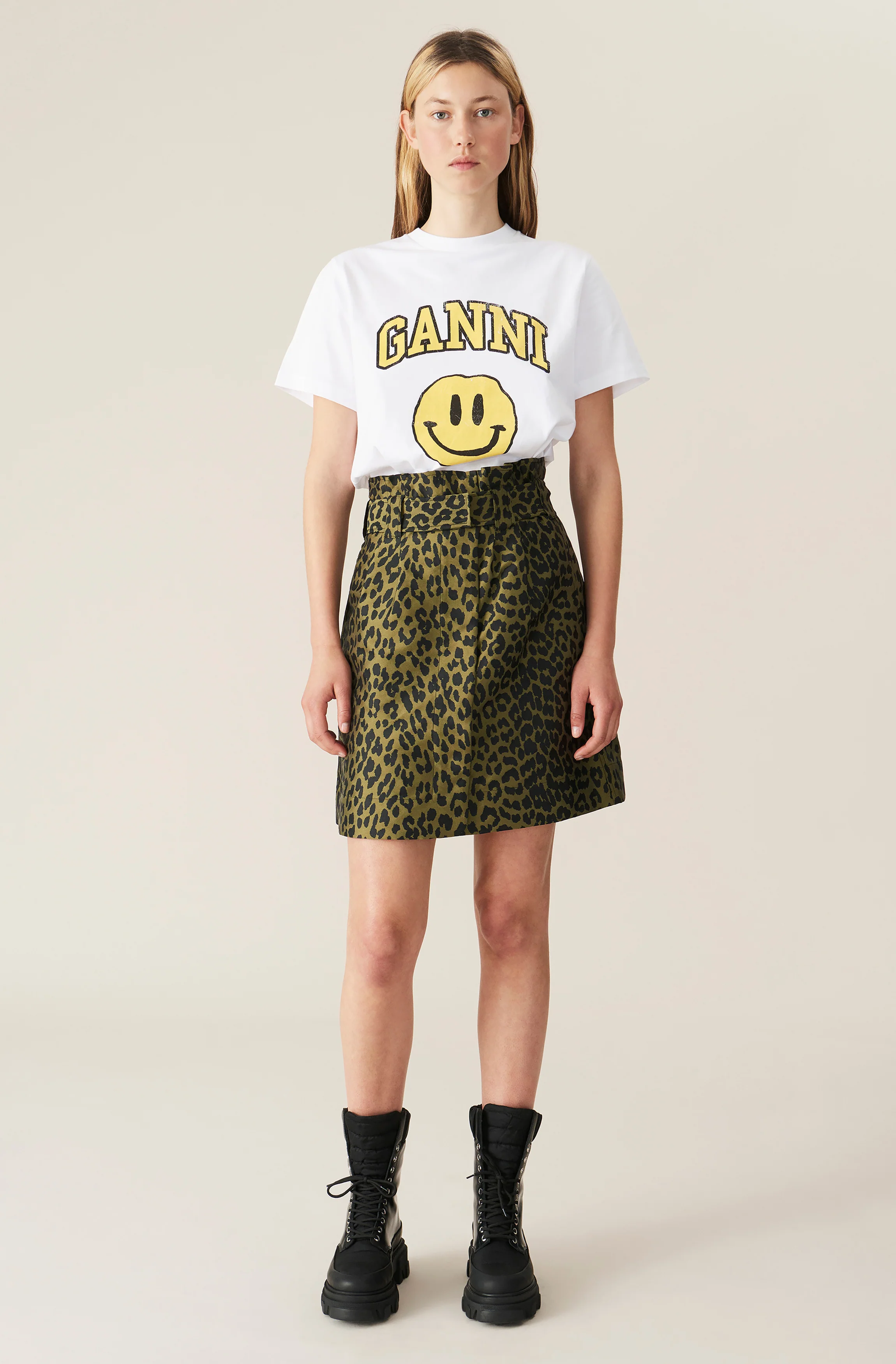 Jacquard Mini Skirt | Olive Drab - Image 2