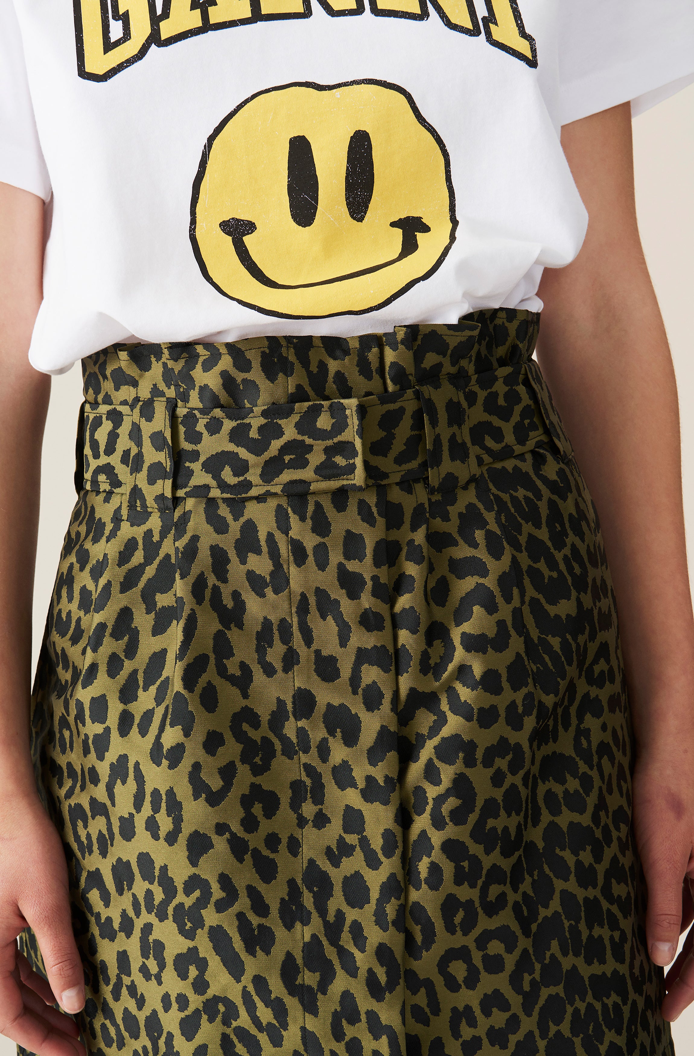 Jacquard Mini Skirt | Olive Drab - Image 4