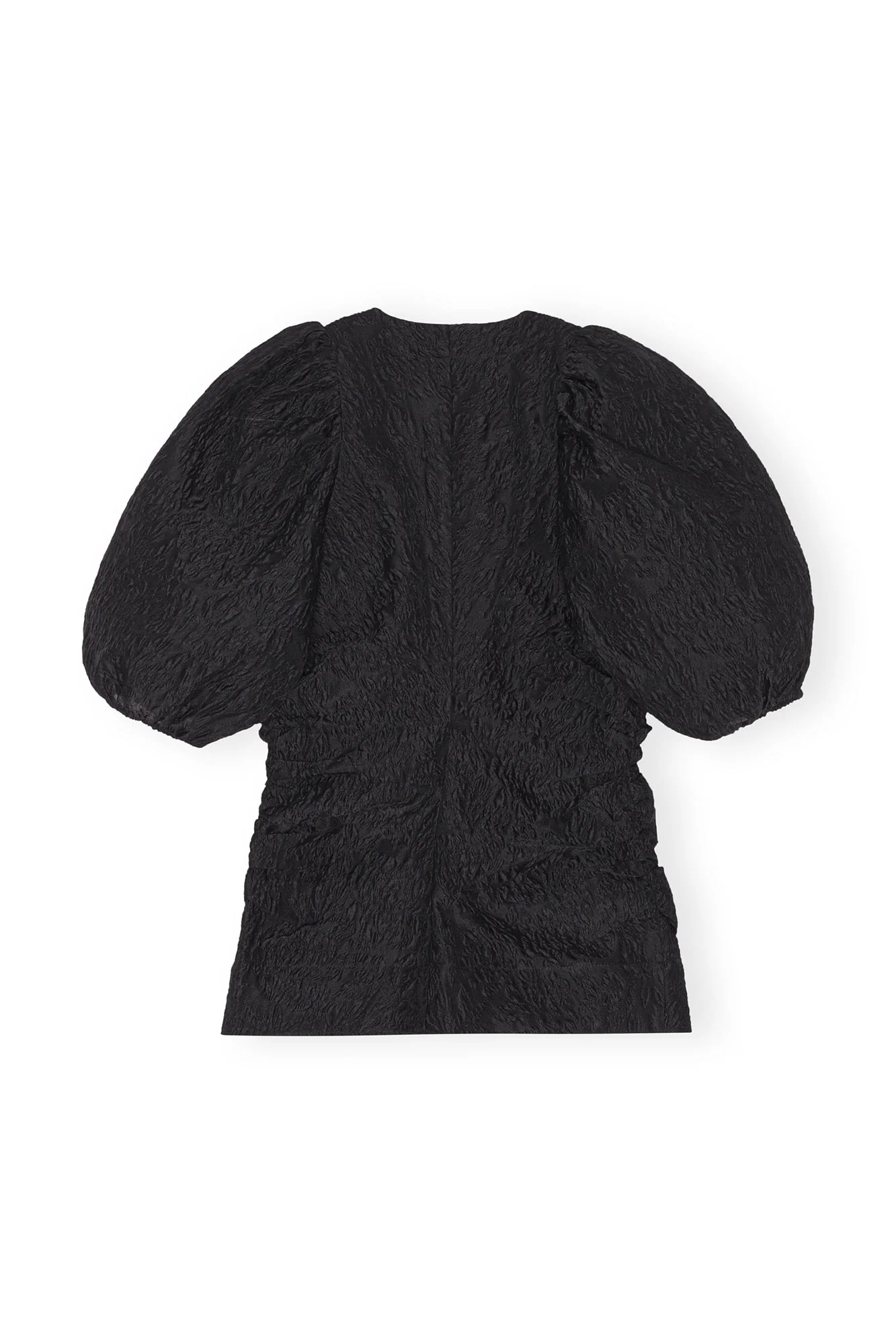 Jacquard V-Neck Blouse | Black - Image 3