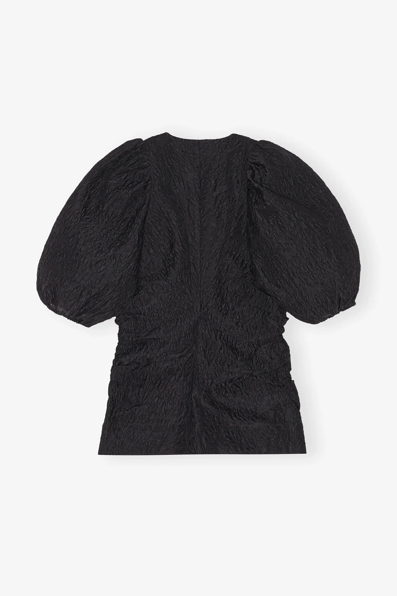 Jacquard V-Neck Blouse | Black - Image 4