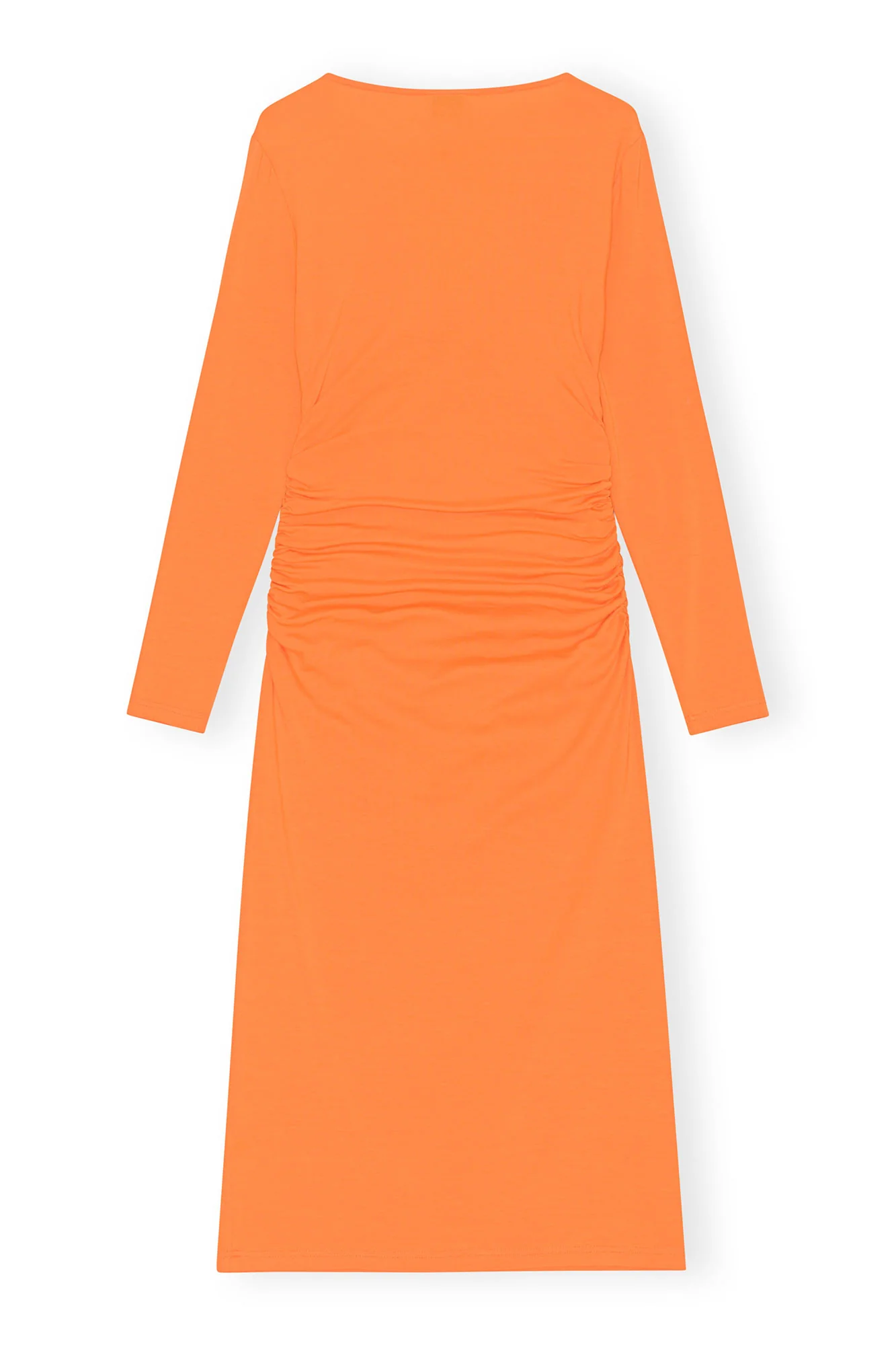 Jersey Midi Dress | Vibrant Orange - Image 2