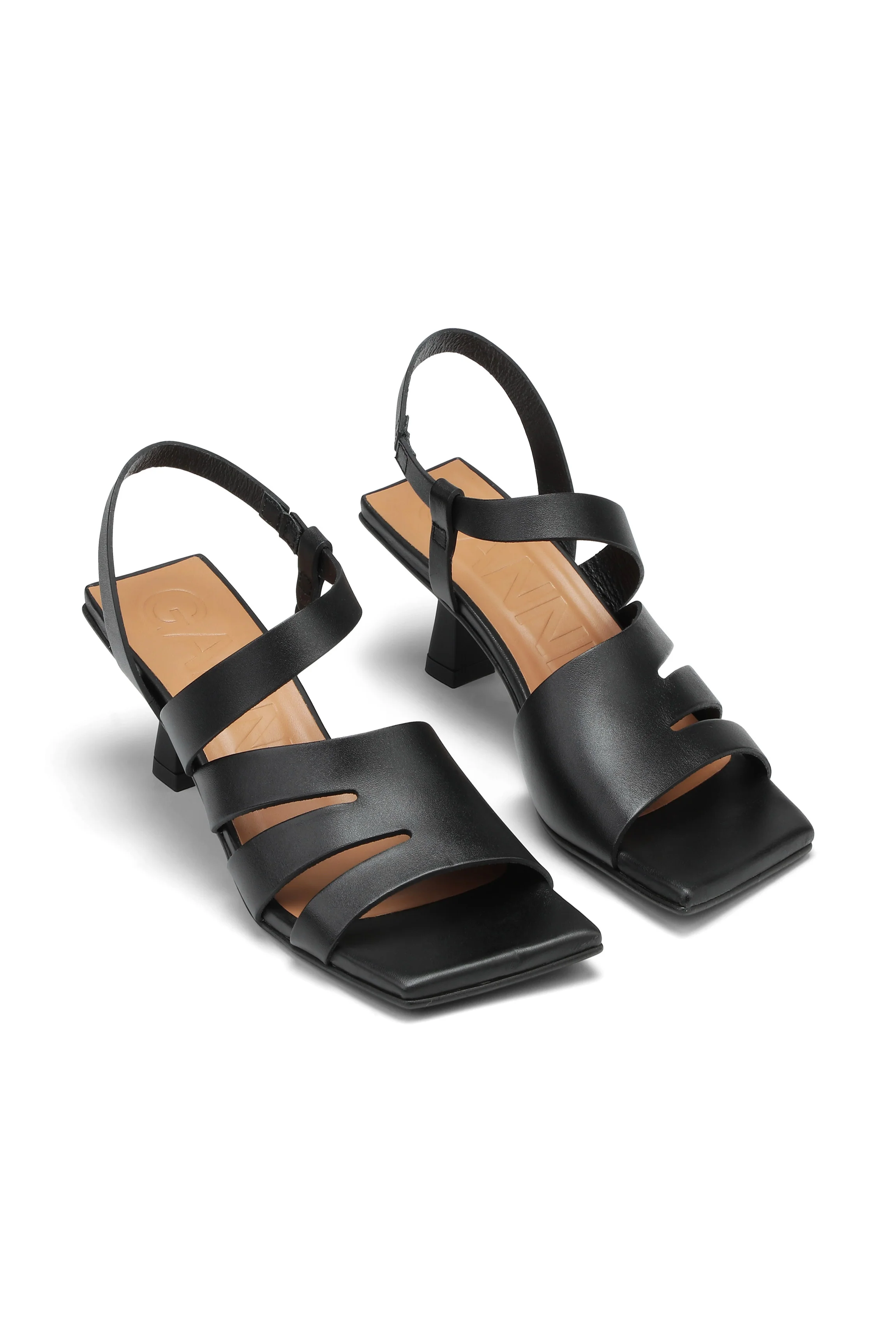 Kitten Heel Strappy Sandals | Black - Image 2