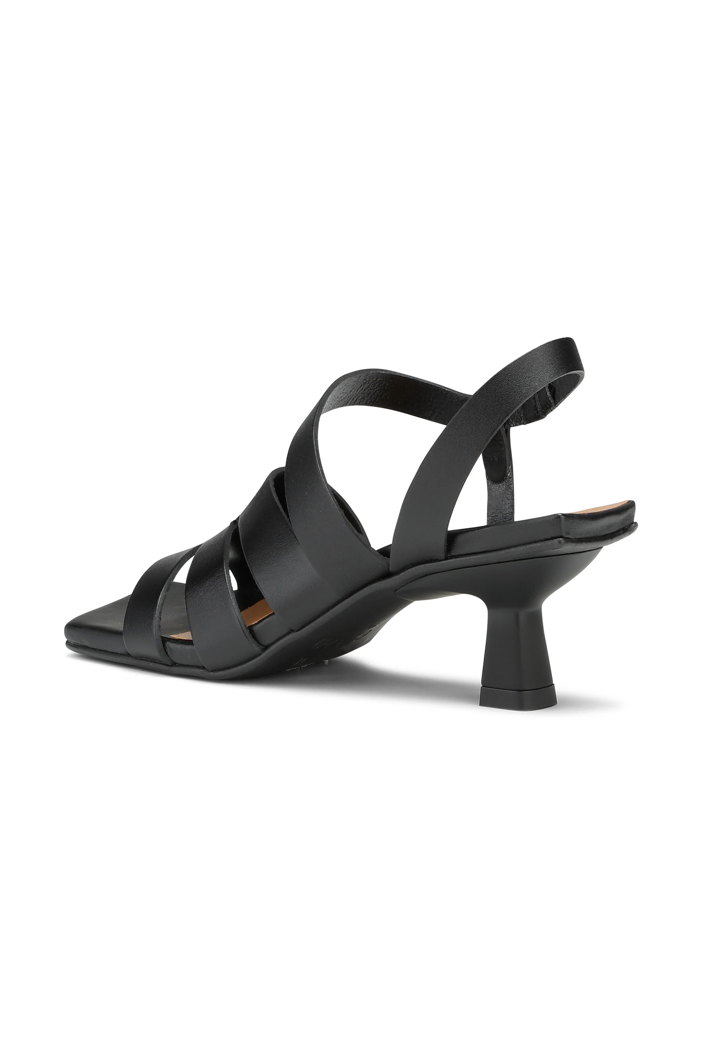 Kitten Heel Strappy Sandals | Black - Image 3