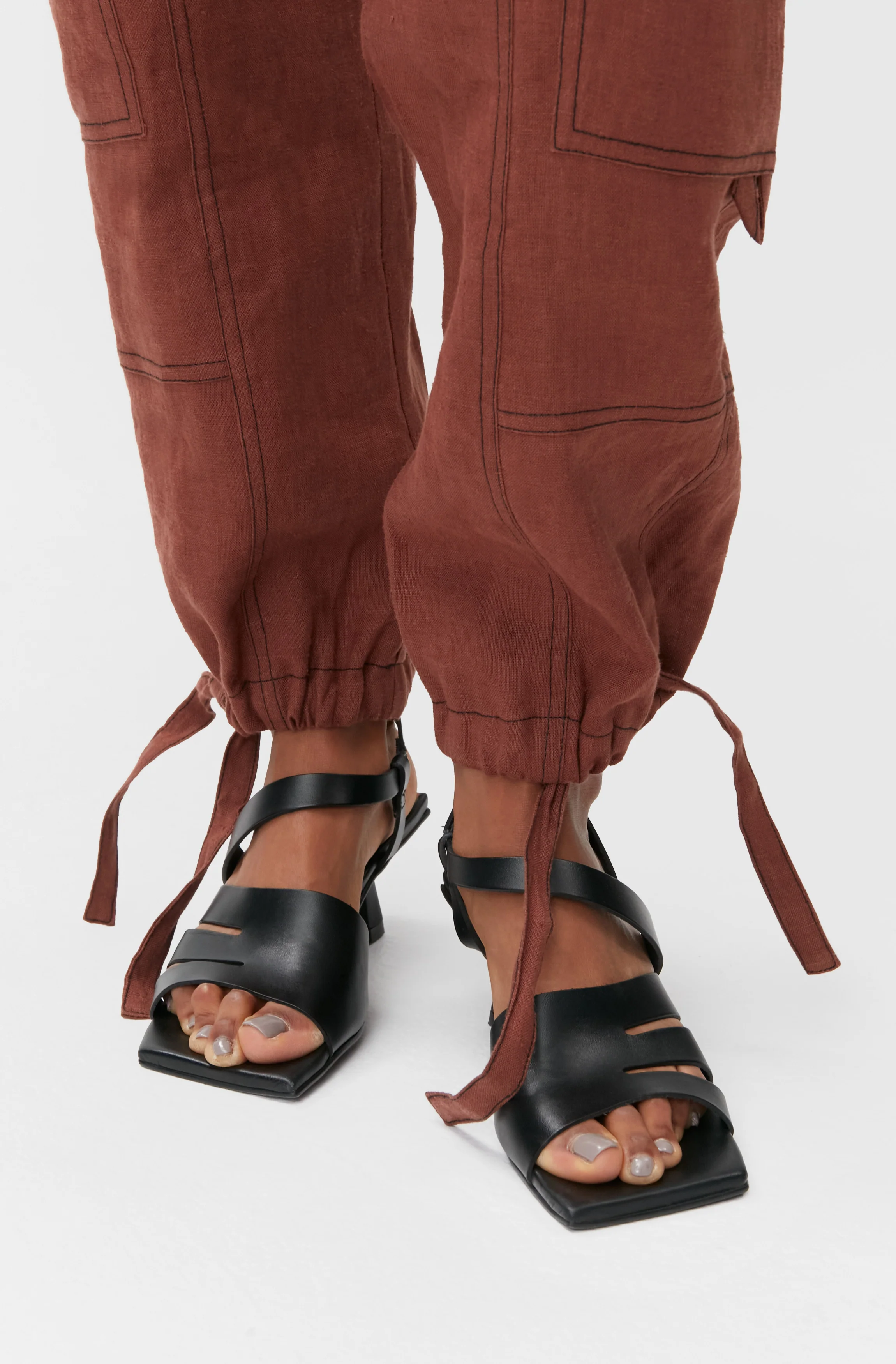 Kitten Heel Strappy Sandals | Black - Image 4