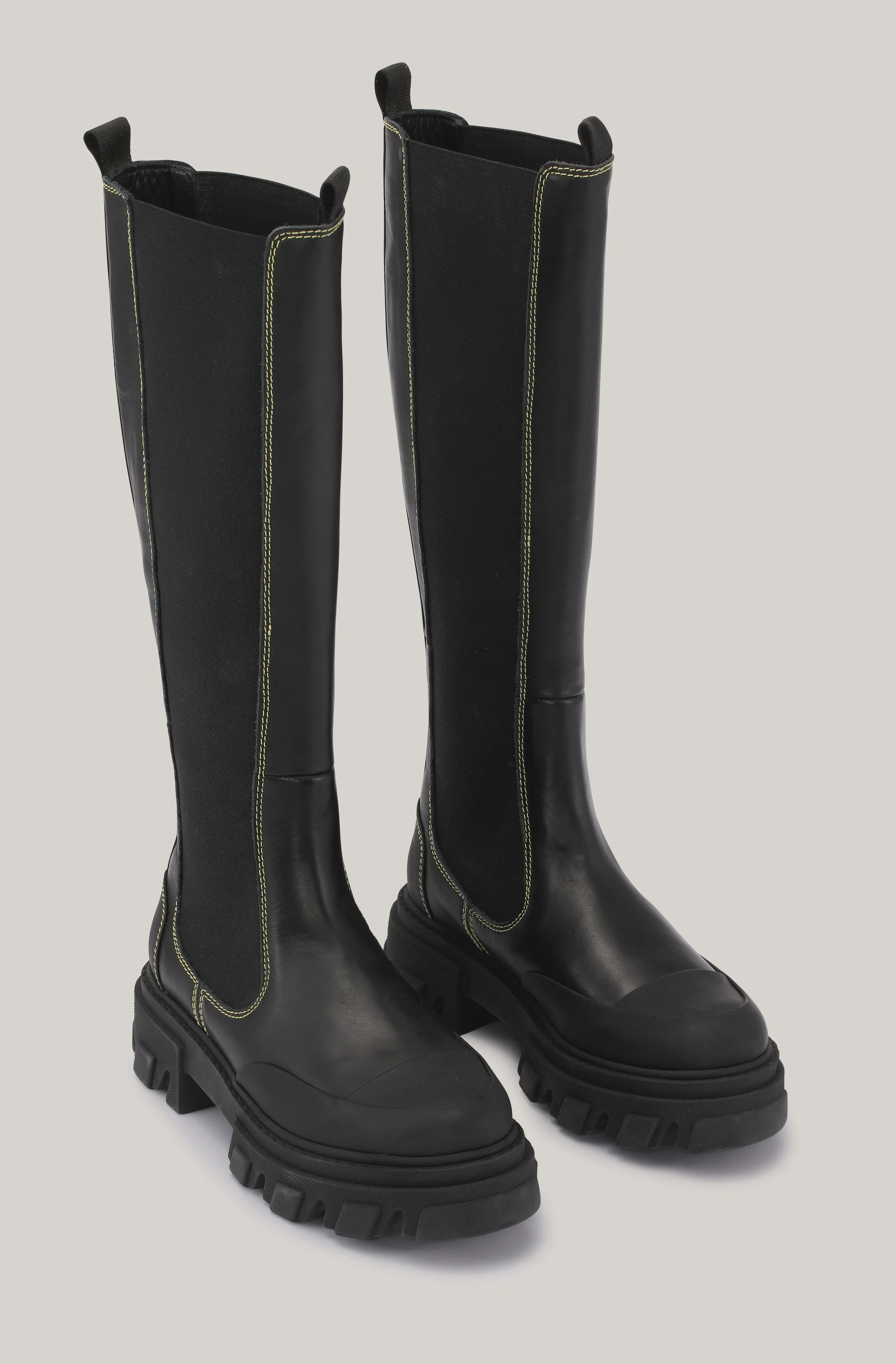Knee-High Chelsea Boots | Black - Image 3