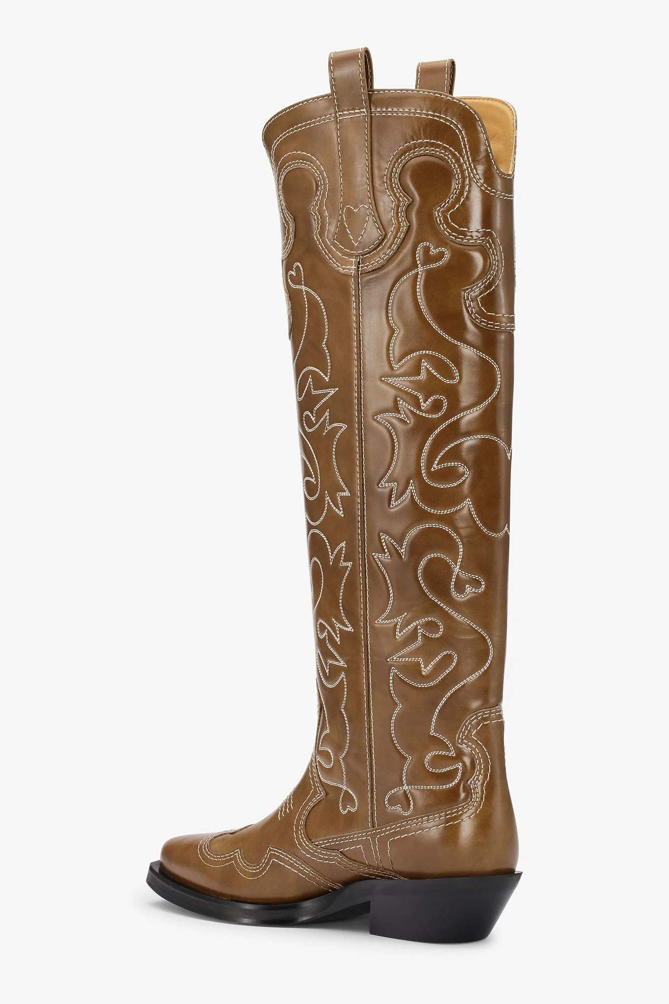 Knee-High Embroidered Western Boots | Tiger's Eye - Image 4