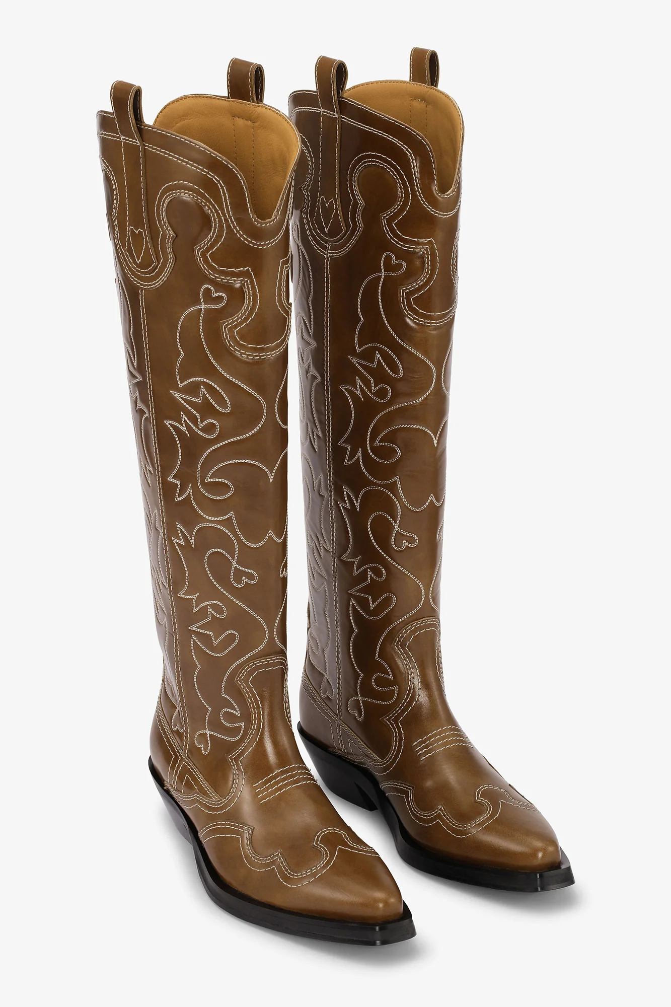 Knee-High Embroidered Western Boots | Tiger's Eye - Image 6