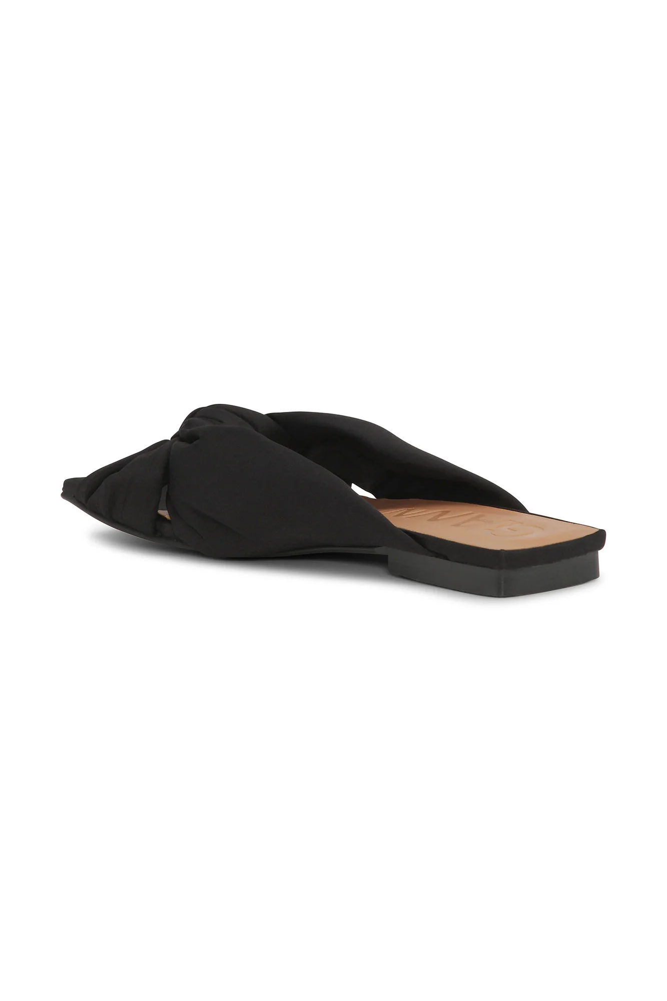 Knot Strap Flat Mules | Black - Image 2