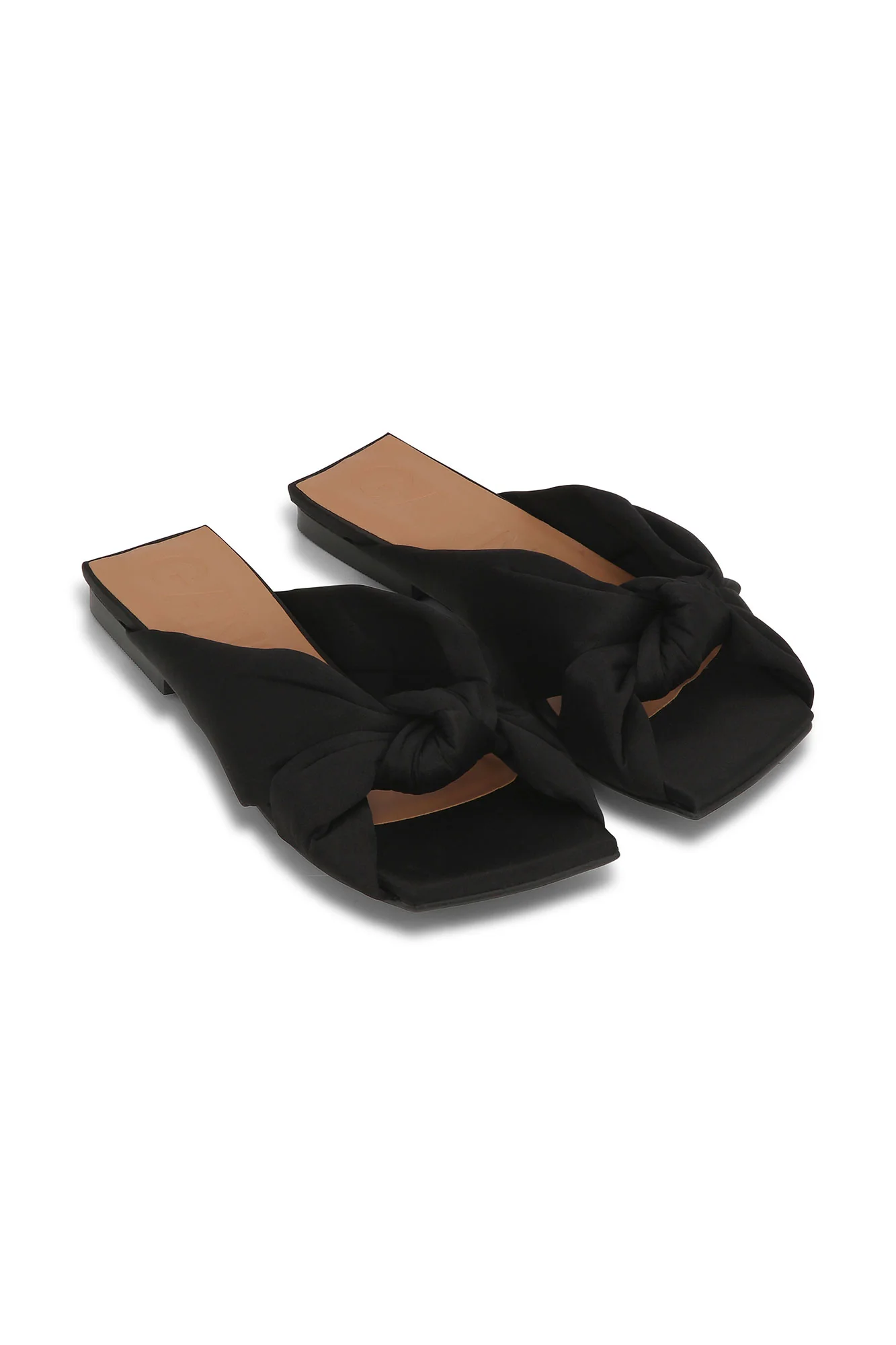 Knot Strap Flat Mules | Black - Image 3