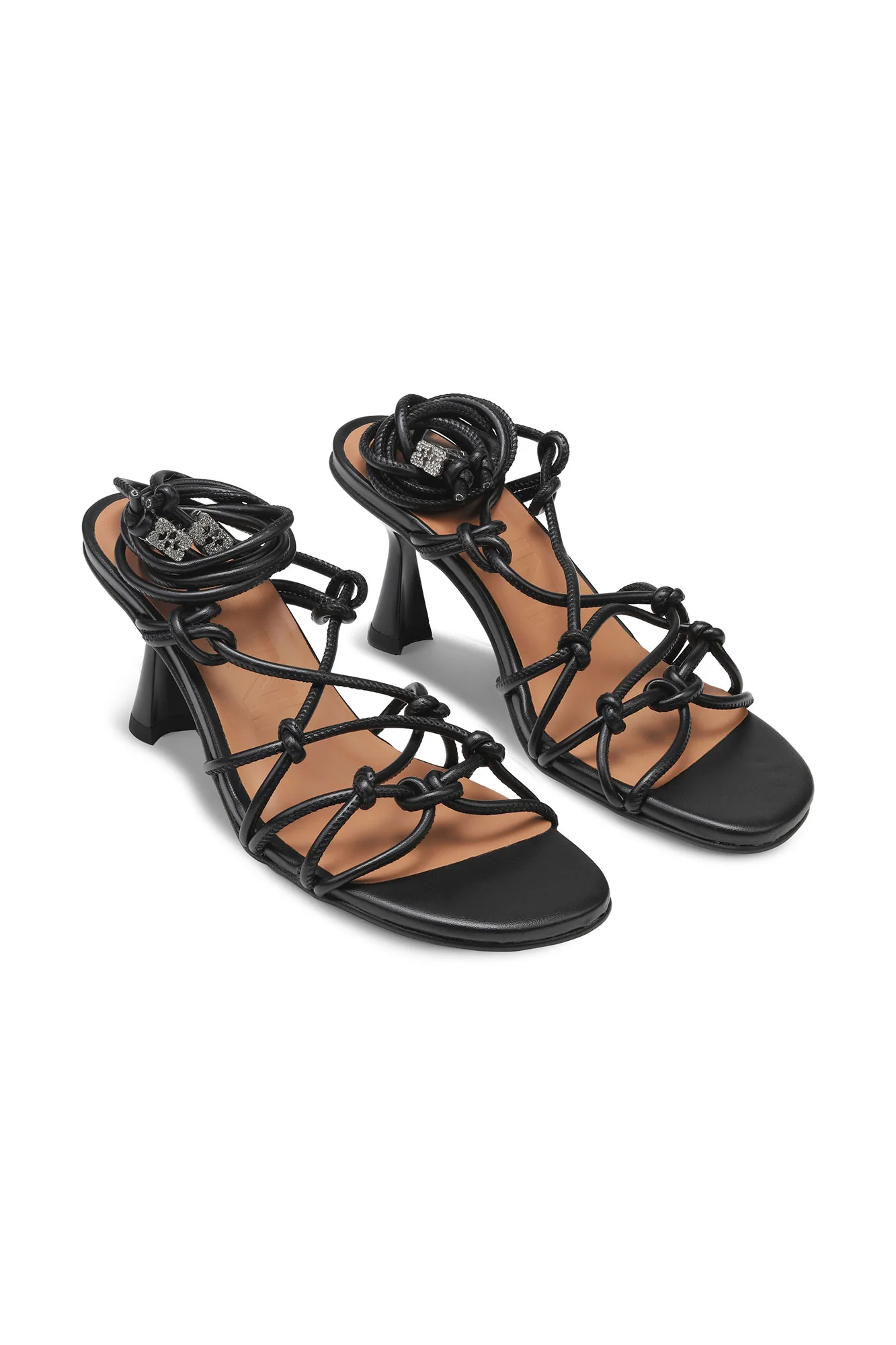 Knots High Heel Sandals | Black - Image 3