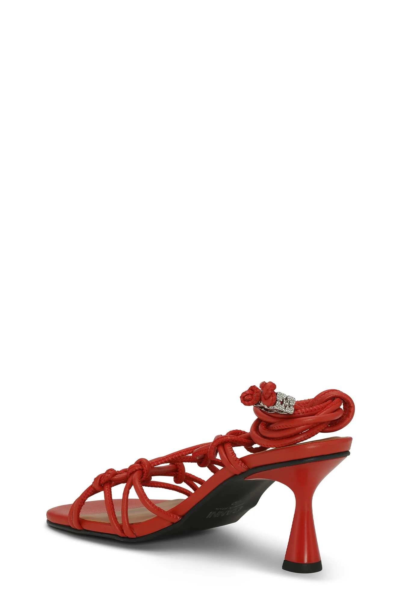 Knots High Heel Sandals | Racing Red - Image 2