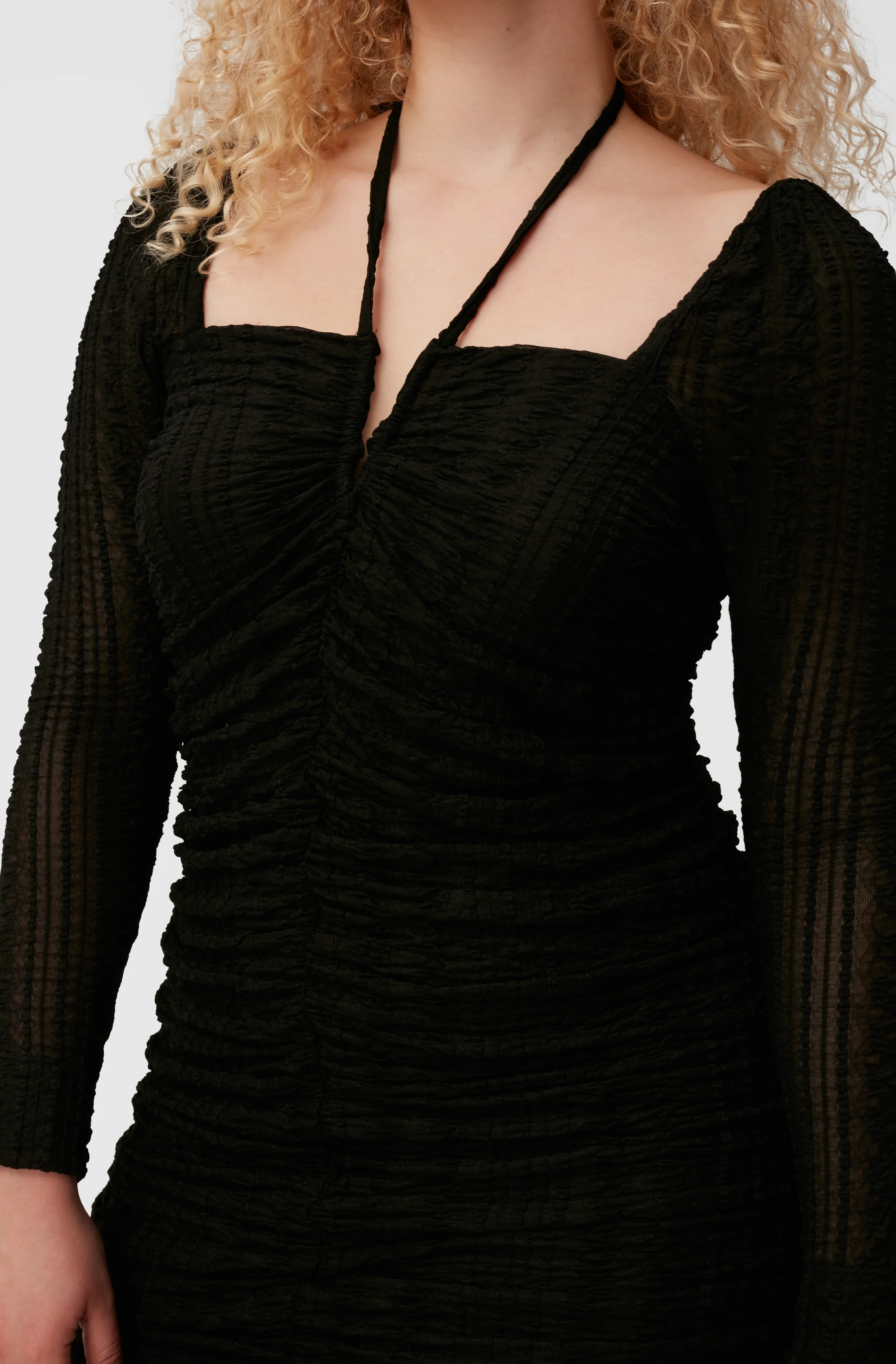 Lace Midi Dress | Black - Image 5
